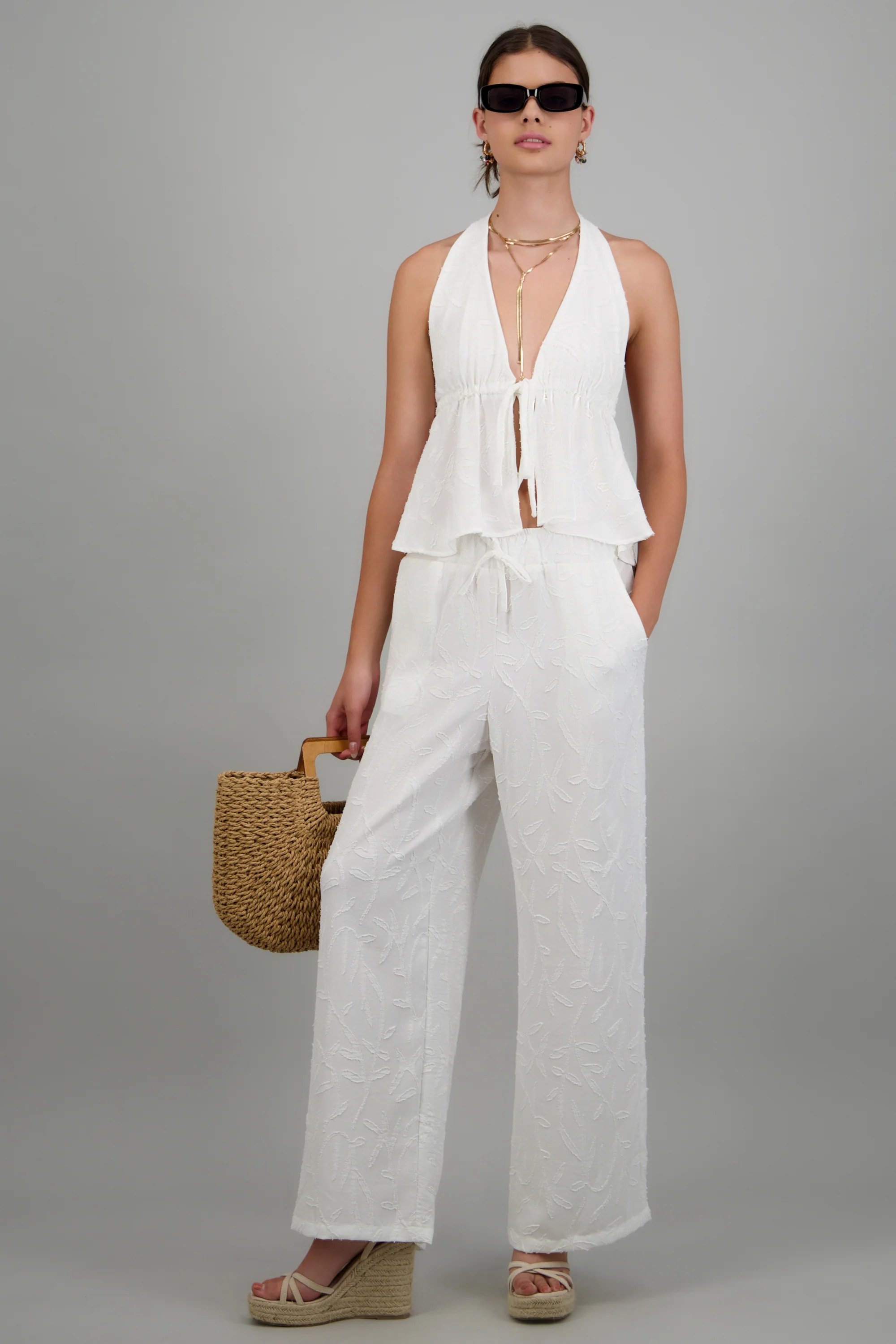 Pantalon recto detalle textura - Image 3