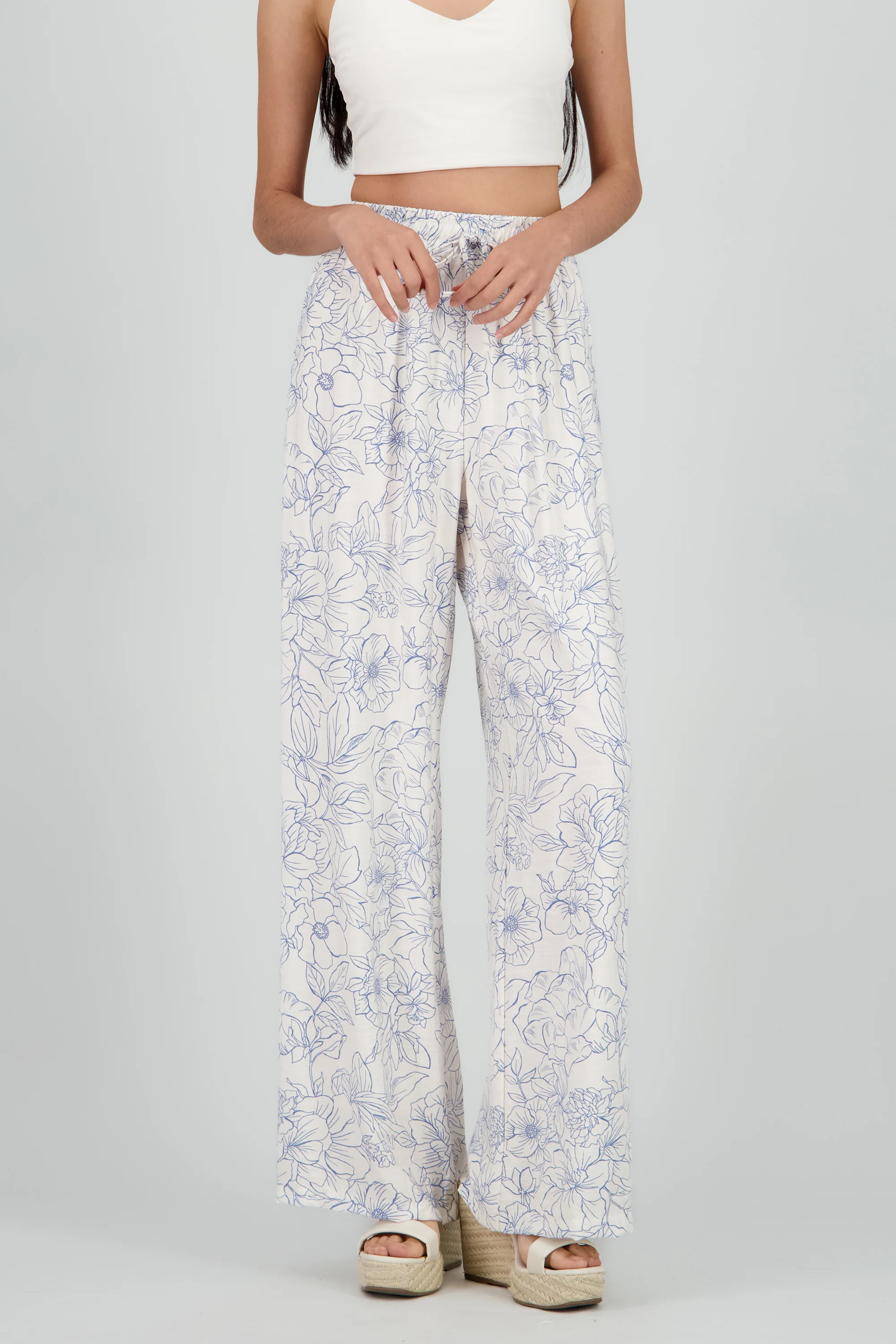 Pantalon recto estampado flores - Image 2