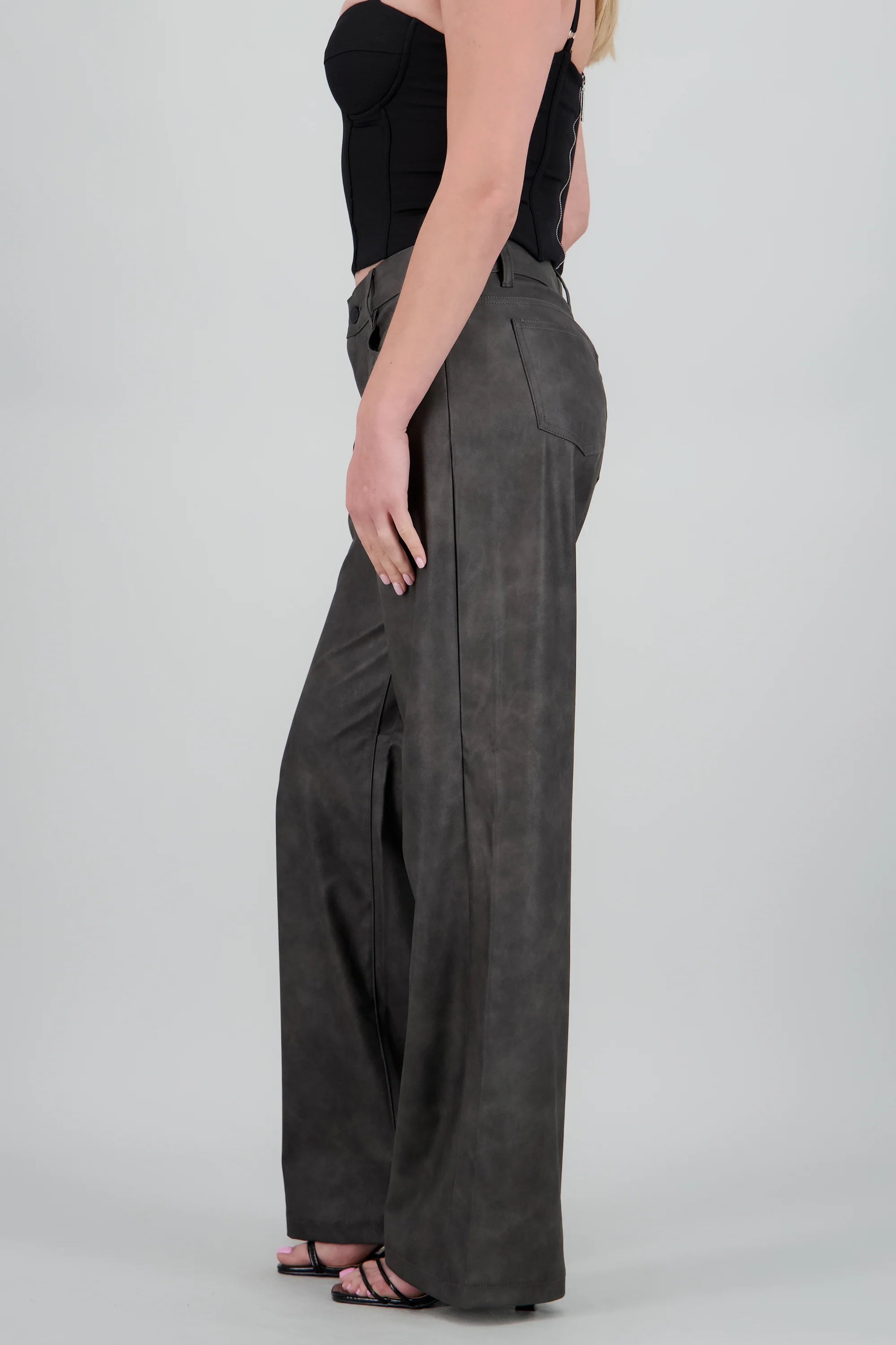 Pantalon recto pu desgaste - Image 3