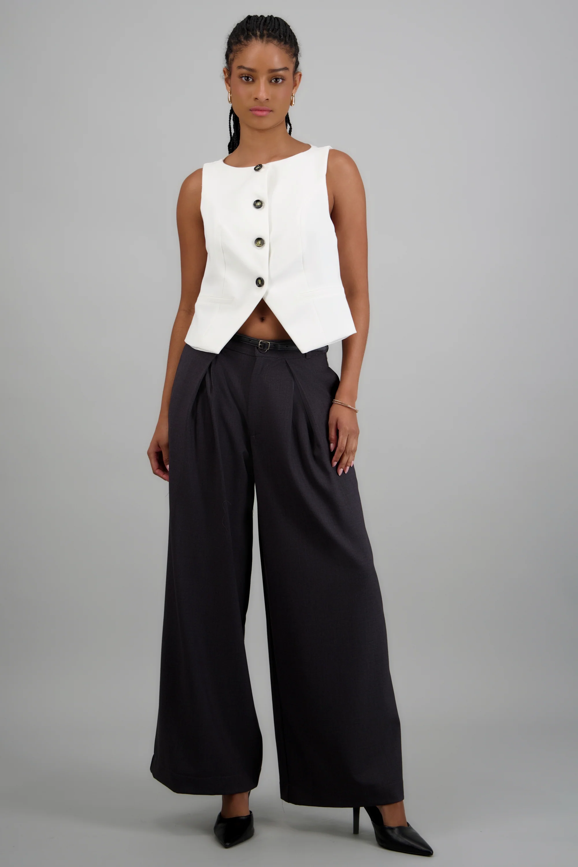 Pantalón sastre detalle cinturón - Image 3