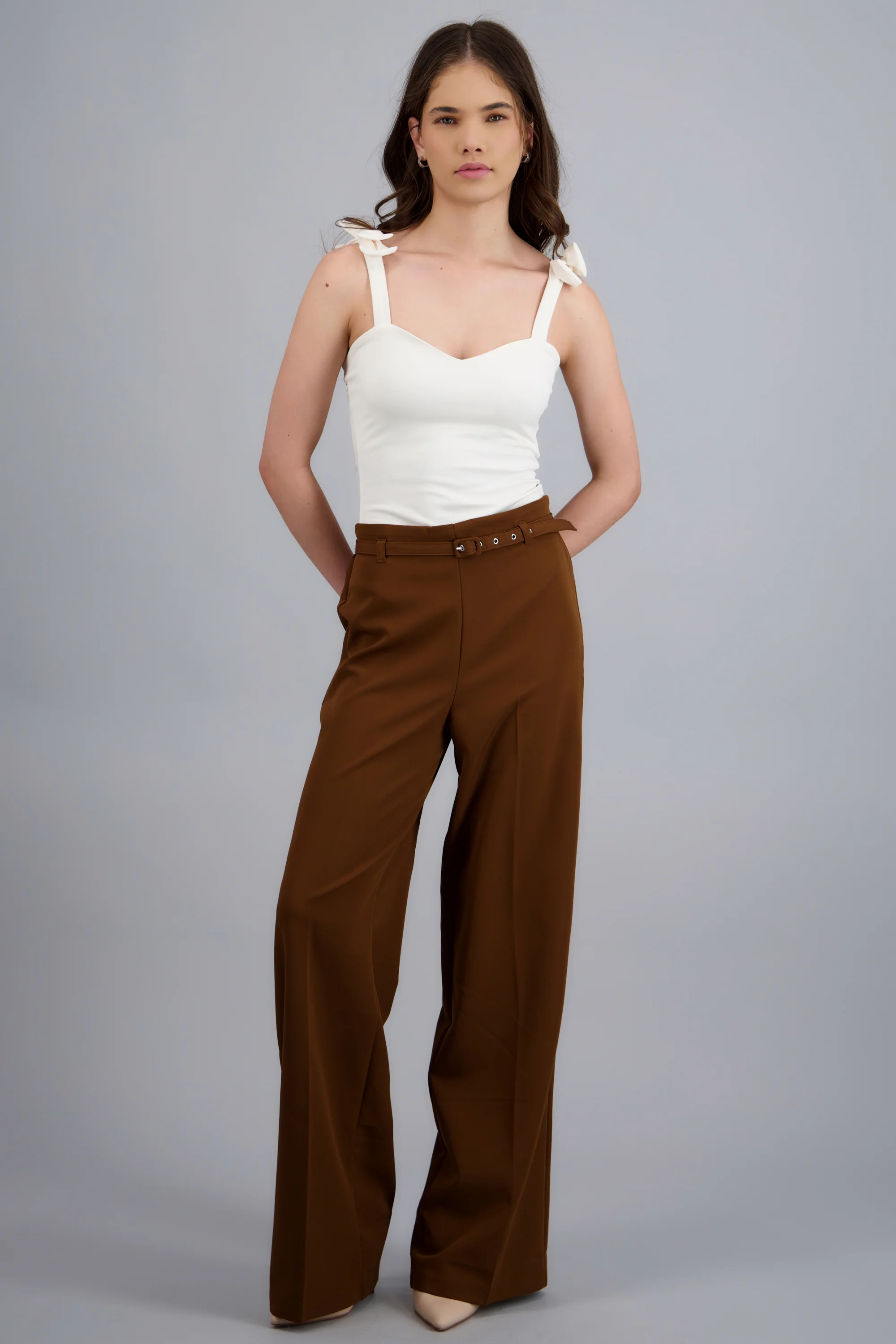Pantalon sastreado detalle cinturon - Image 3