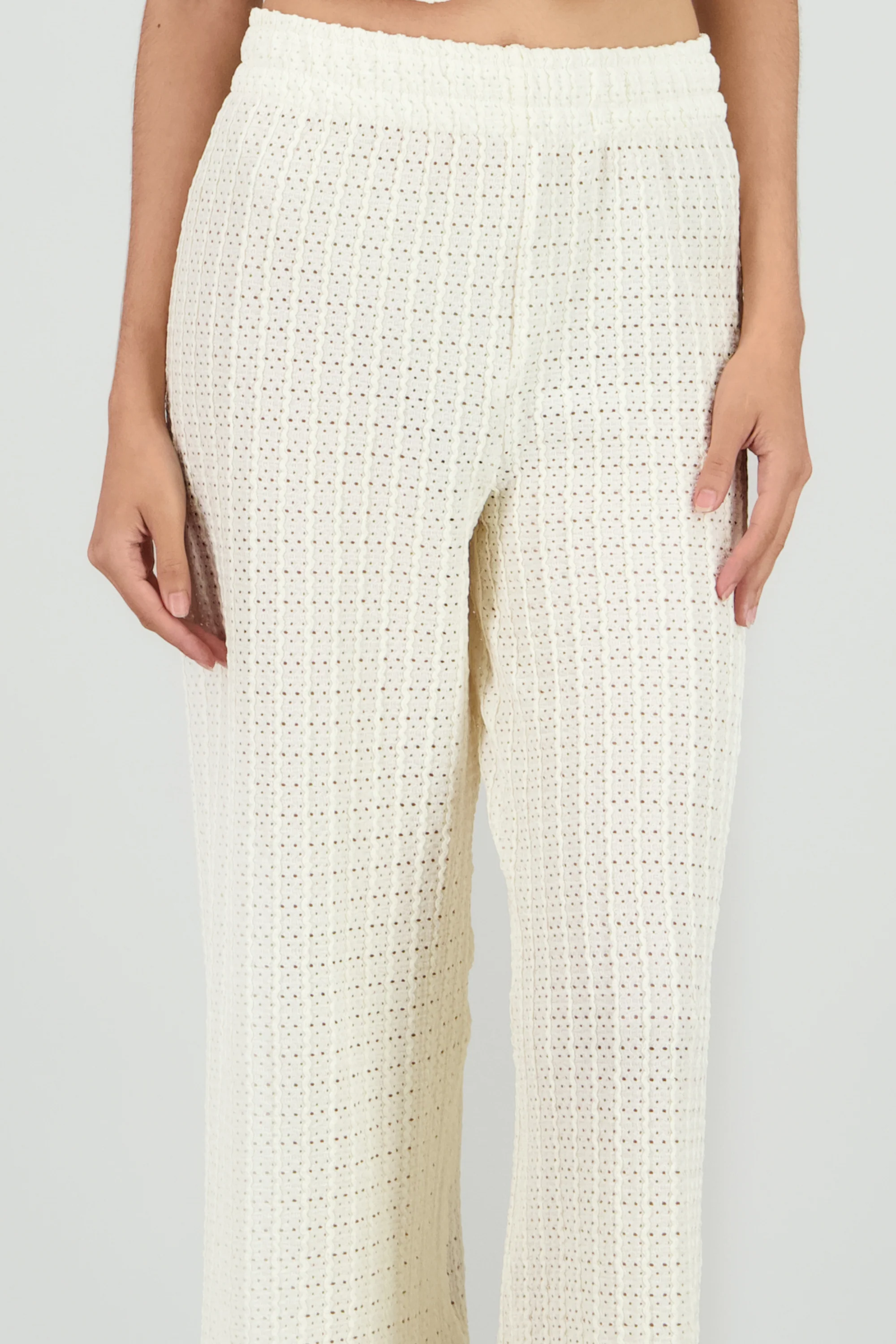 Pantalon textura recto resorte - Image 5