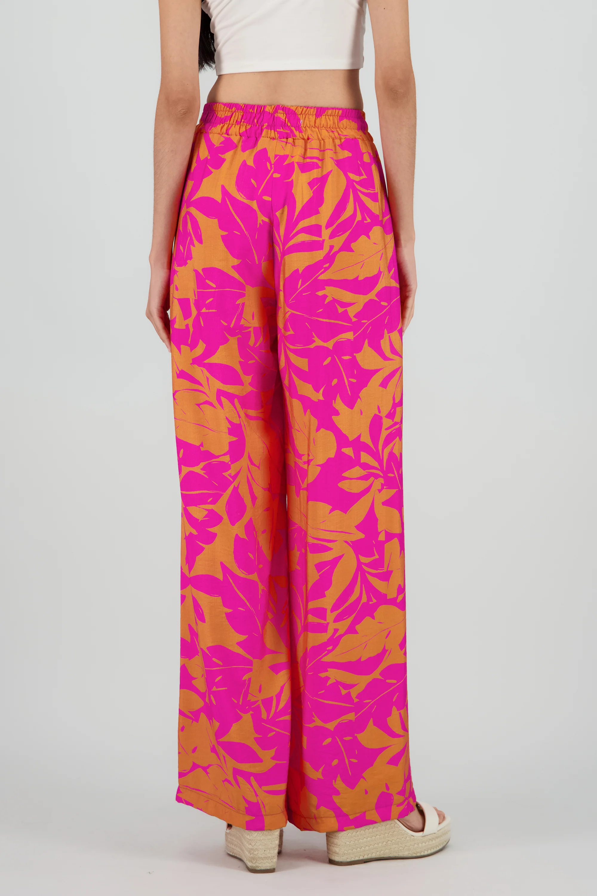 Pantalon tropical contraste color - Image 4