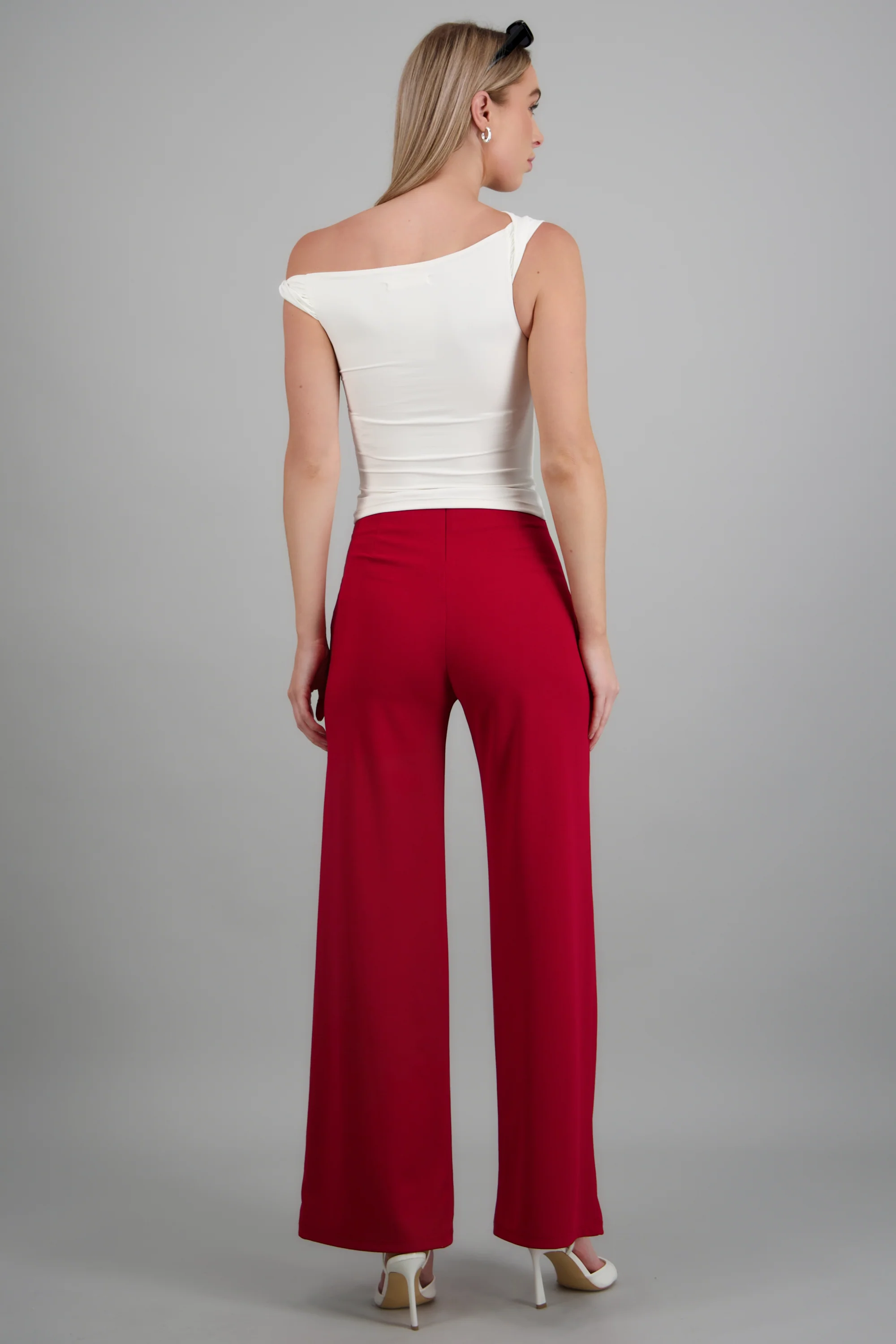 Pantalón Wide Leg Cintura Alta Costuras - Image 5