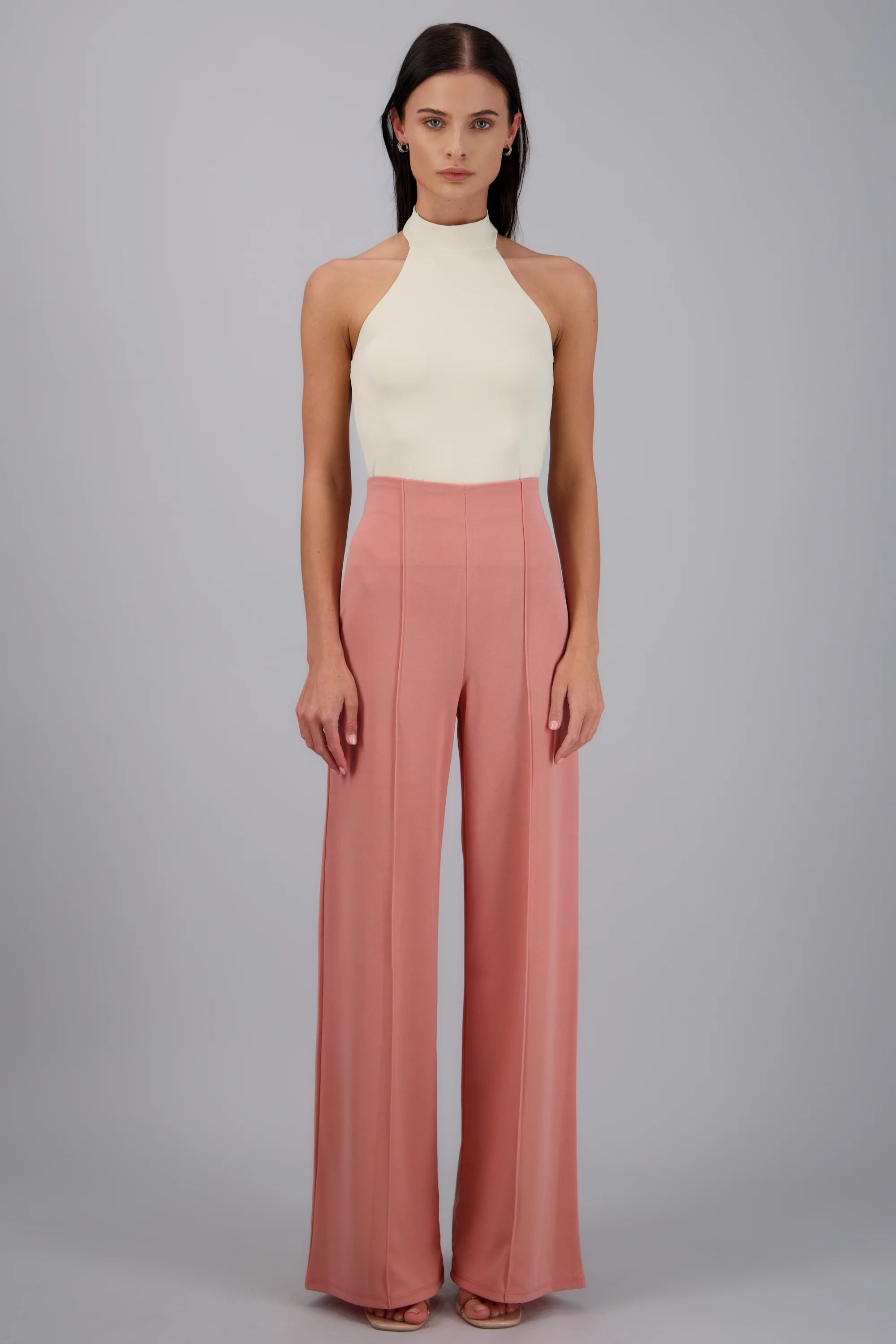Pantalón Wide Leg Cintura Alta Costuras - Image 2
