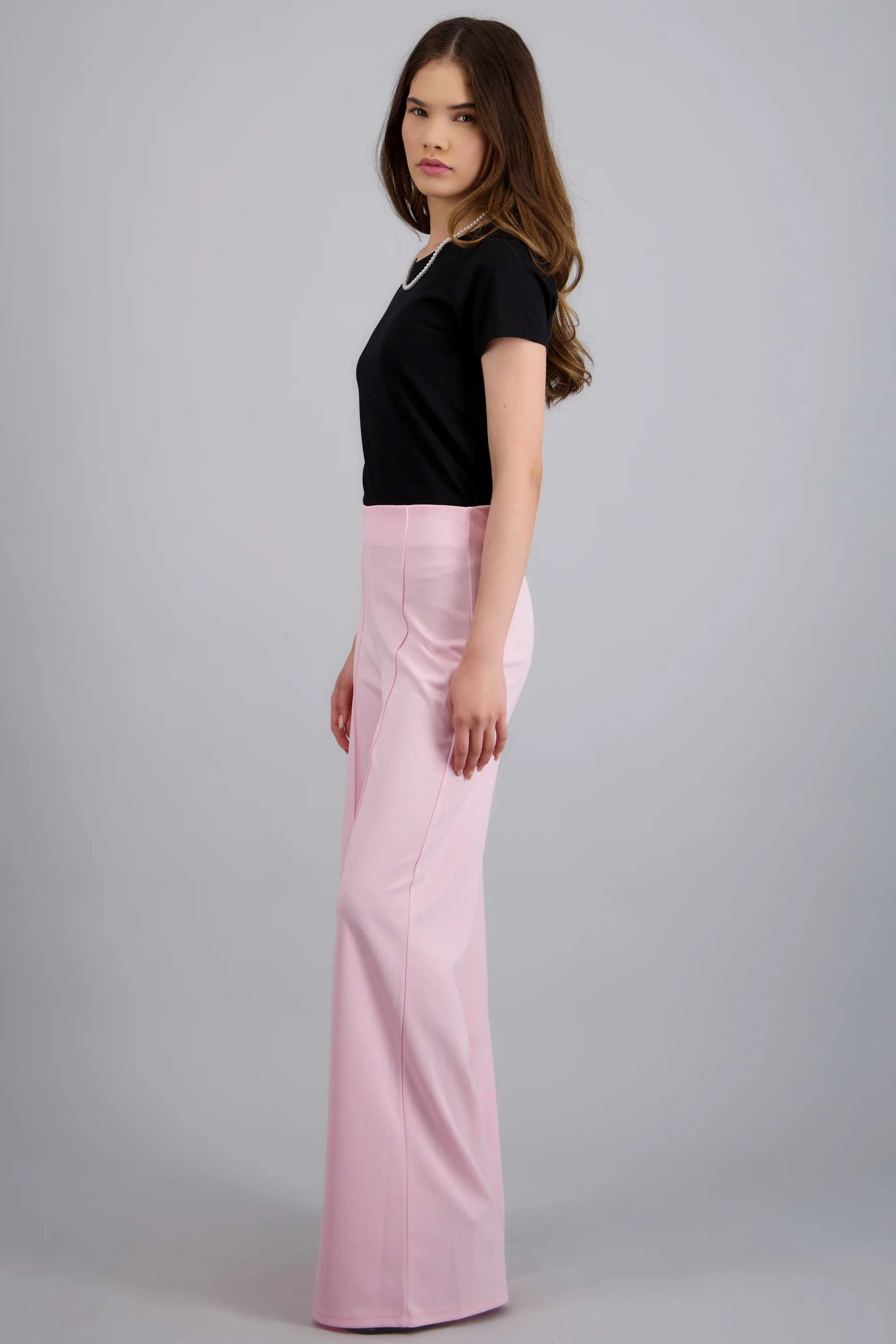 Pantalón Wide Leg Cintura Alta Costuras - Image 2