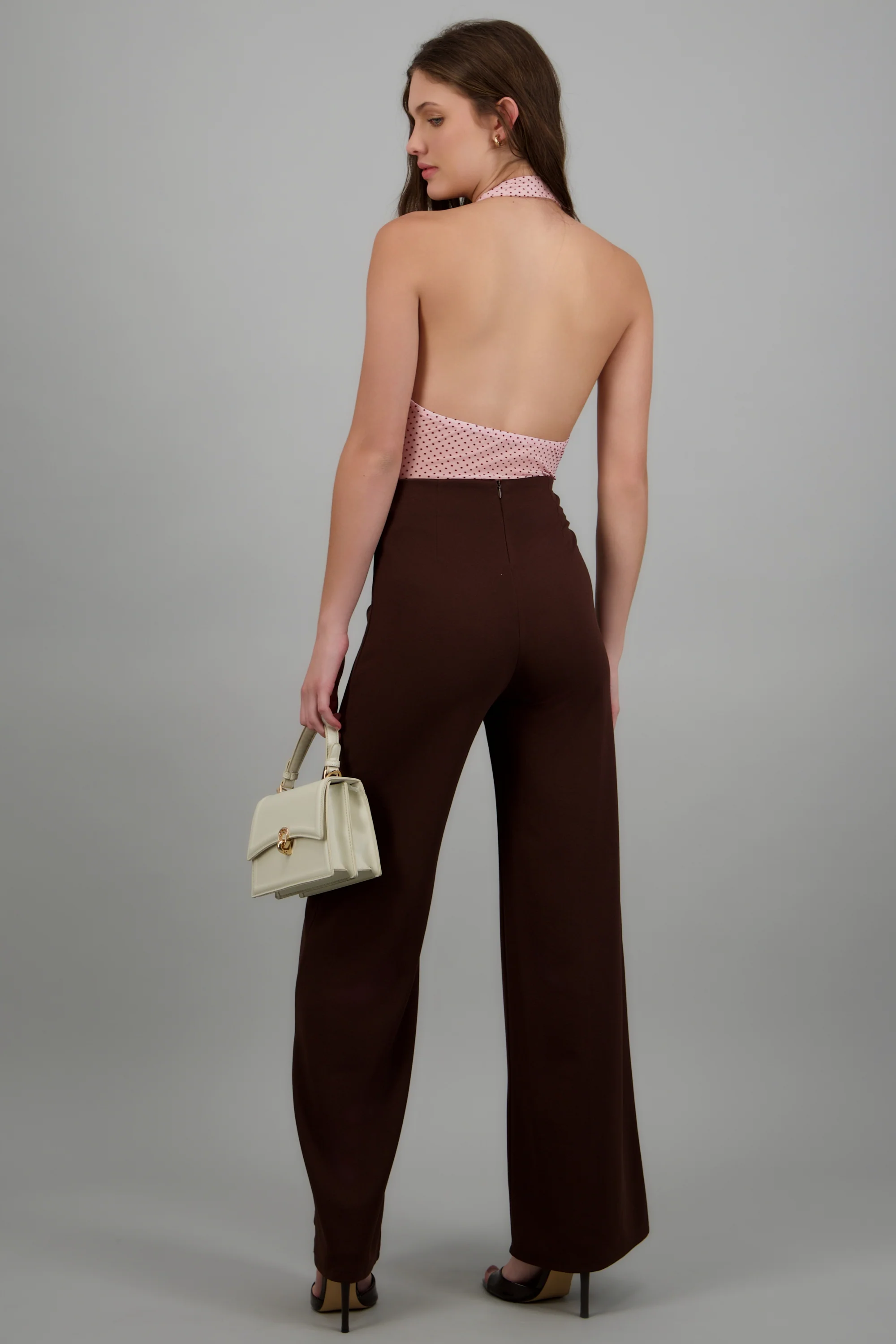 Pantalón Wide Leg Cintura Alta Costuras - Image 4