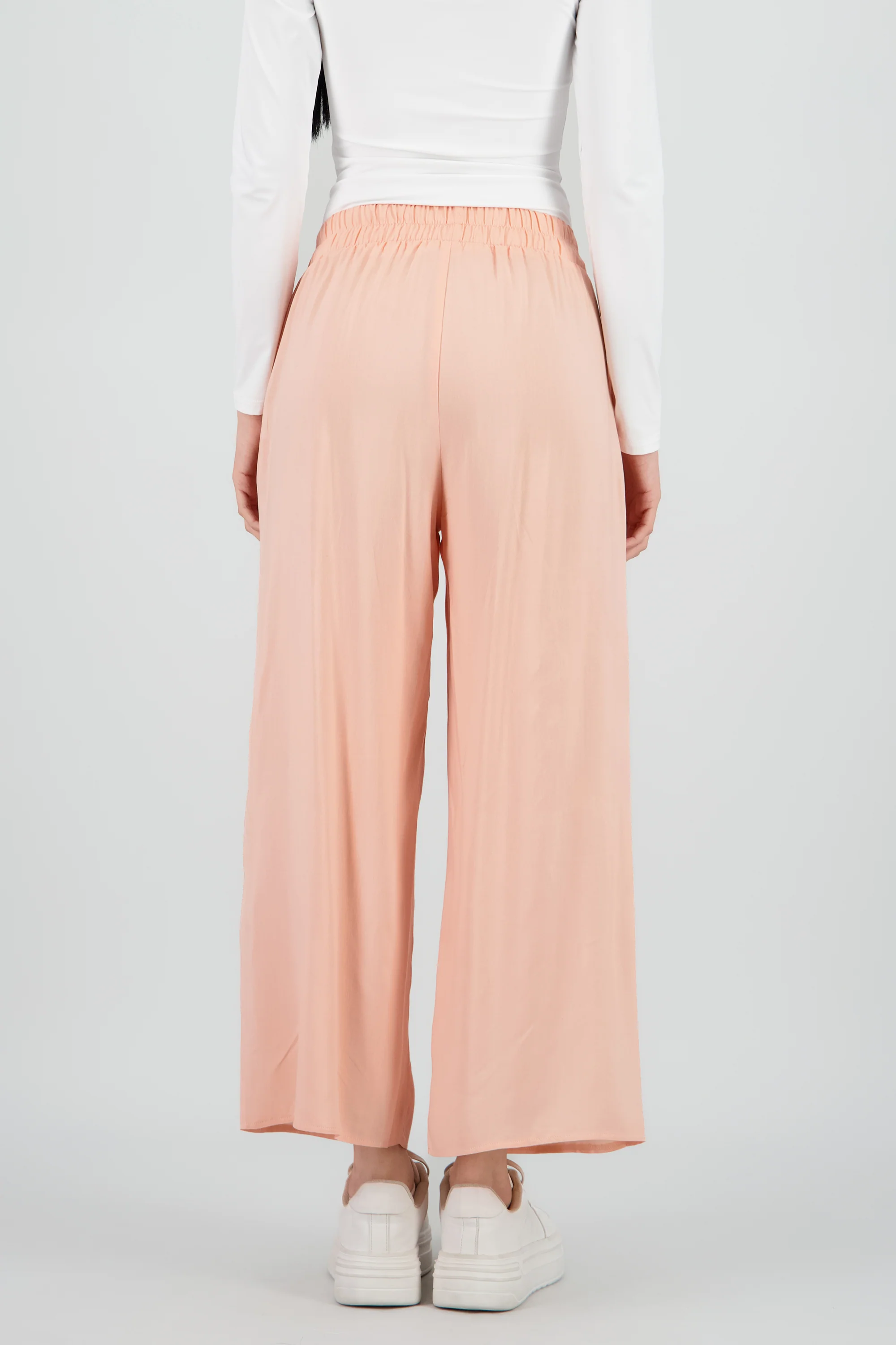 Pantalón Wide Leg Cintura Alta Fruncida - Image 4