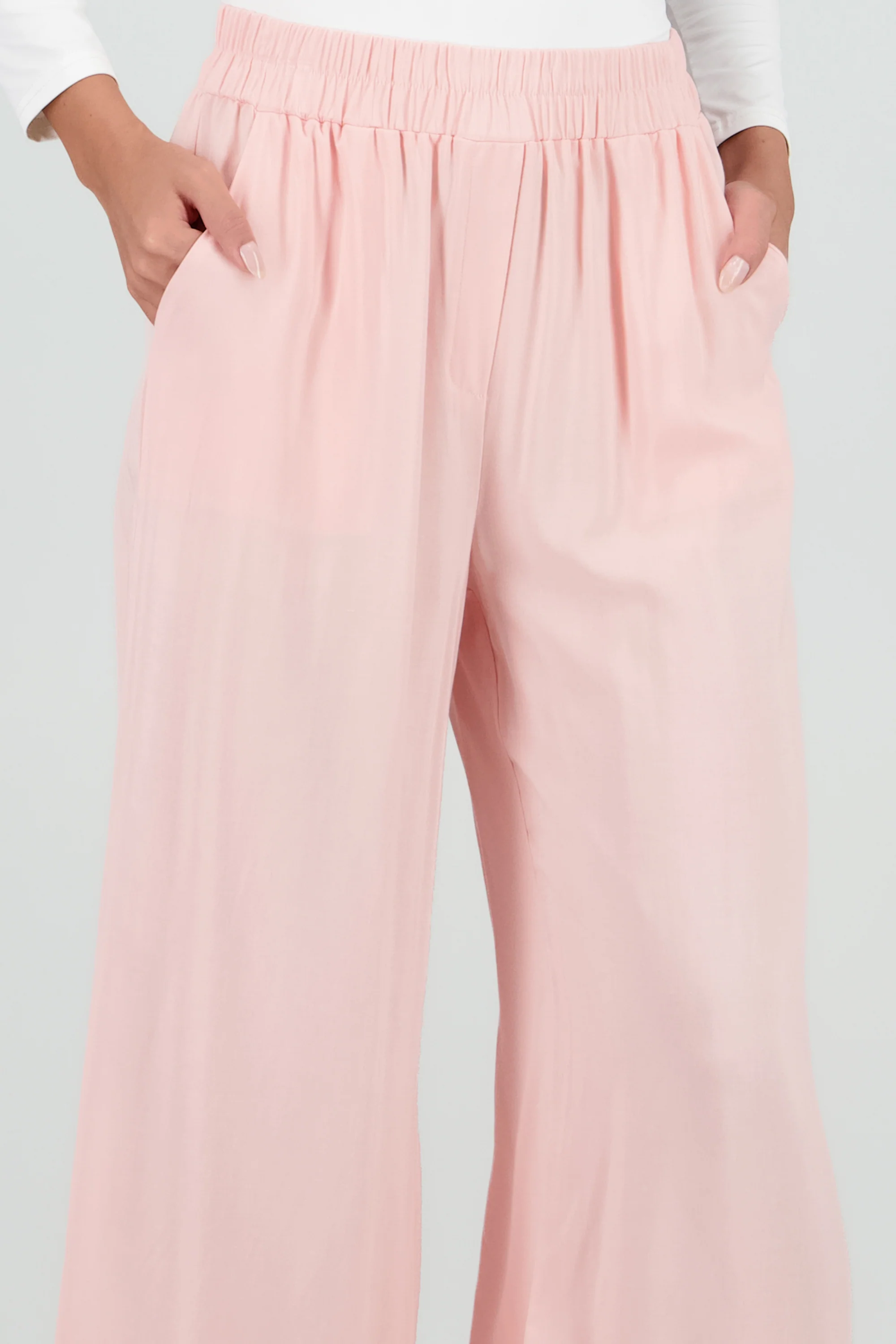 Pantalón Wide Leg Cintura Alta Fruncida - Image 5