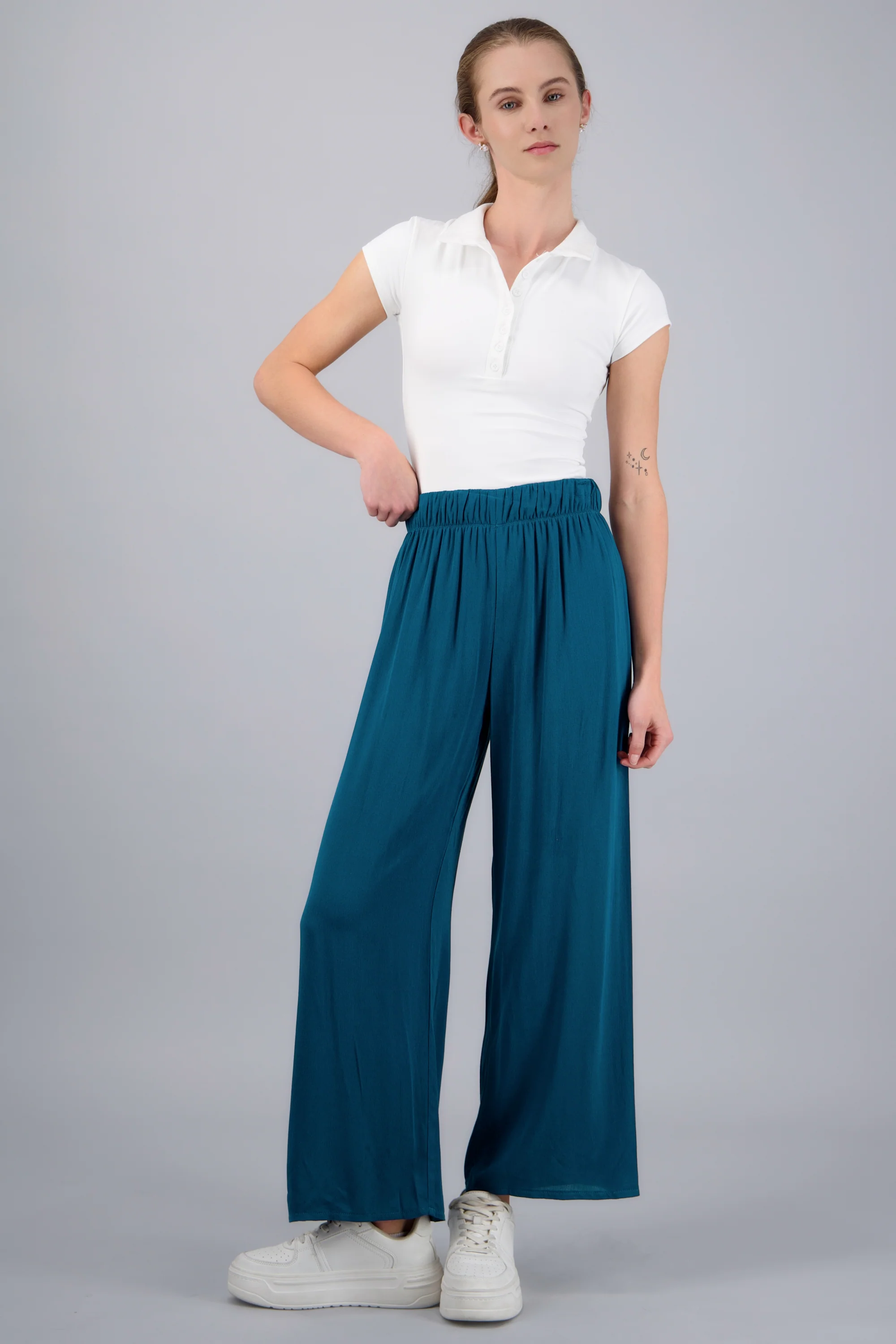 Pantalón Wide Leg Cintura Elástico - Image 8