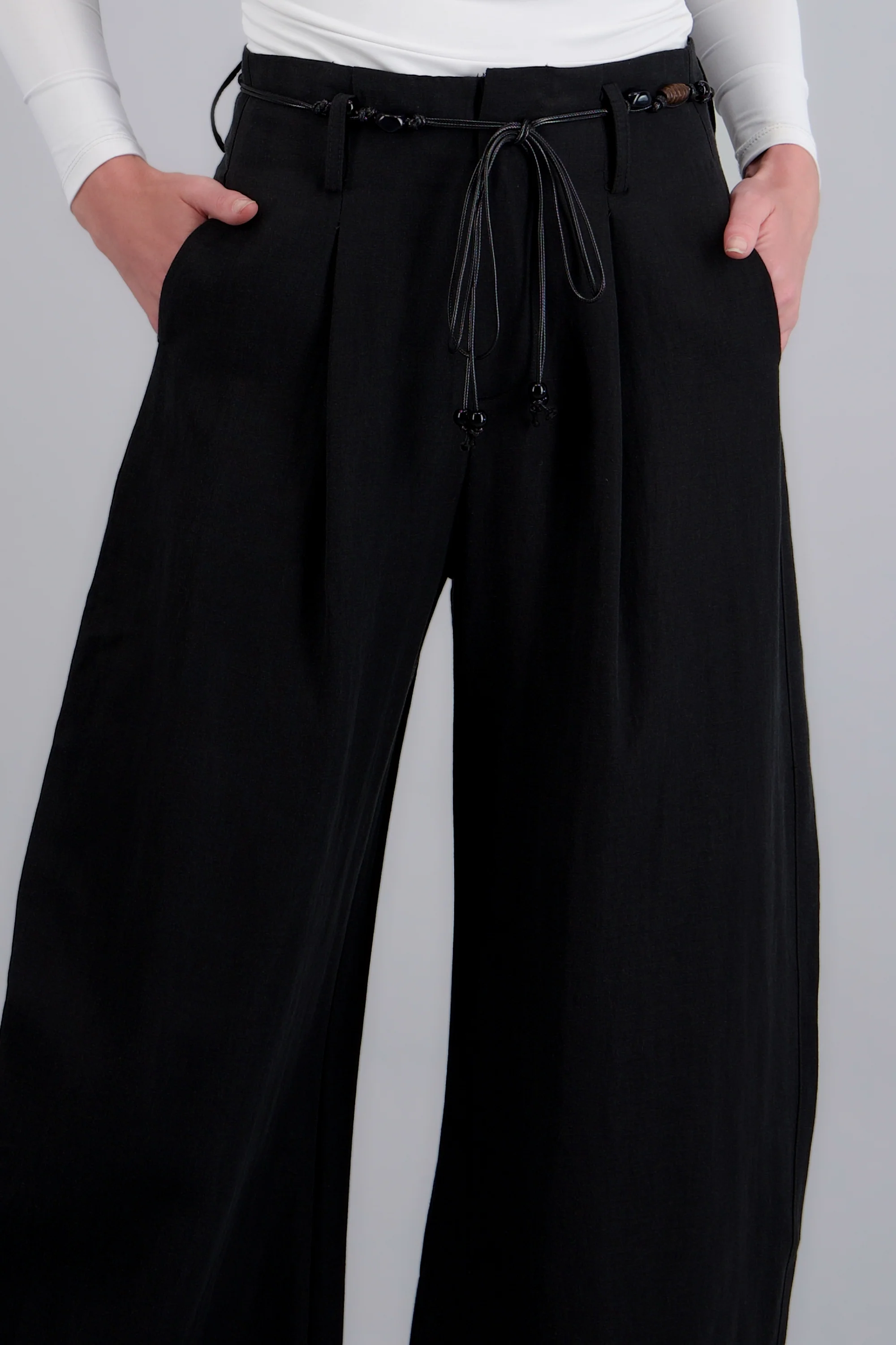 Pantalon wide leg detalle cinturon - Image 5