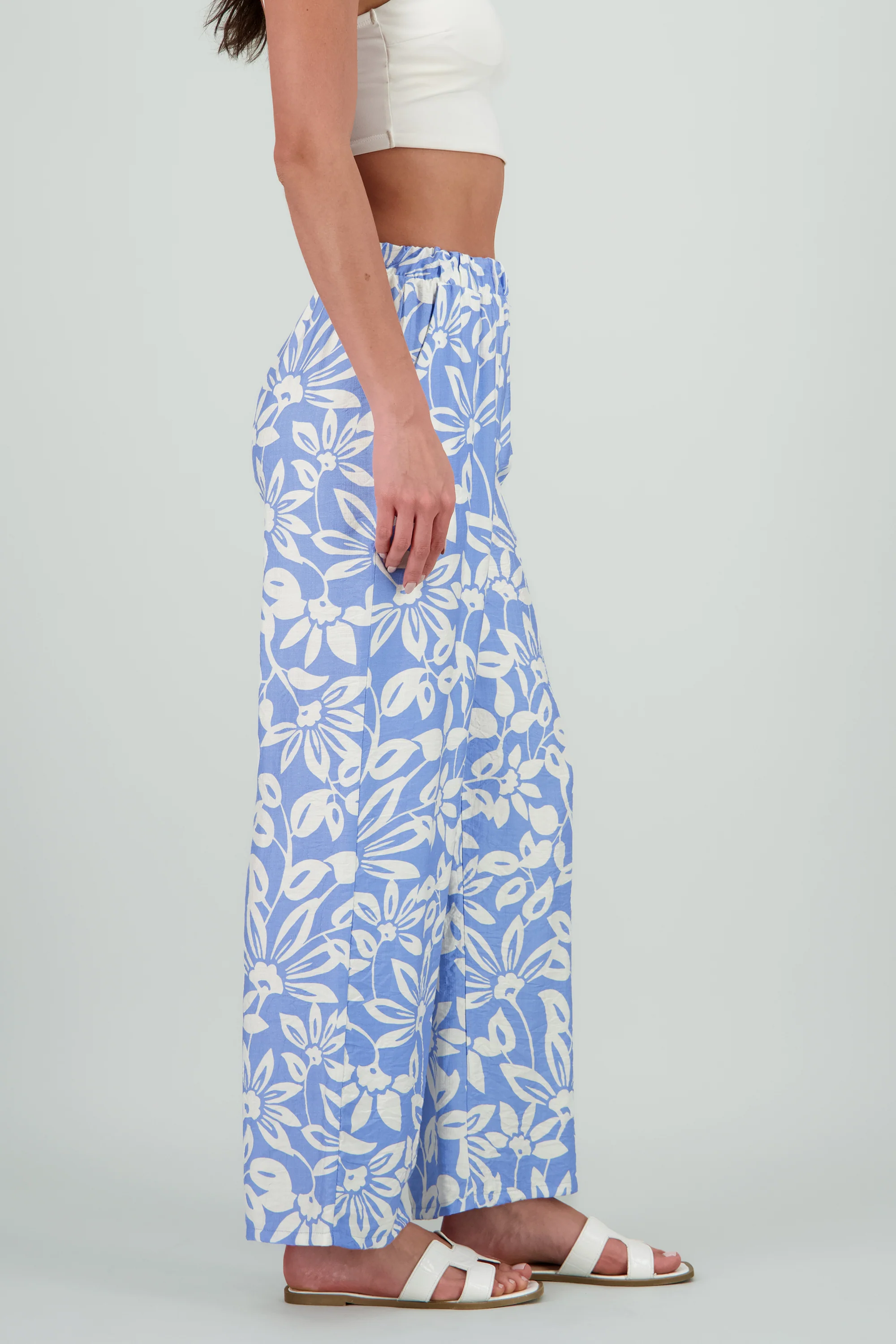 Pantalon wide leg estampado flores - Image 3