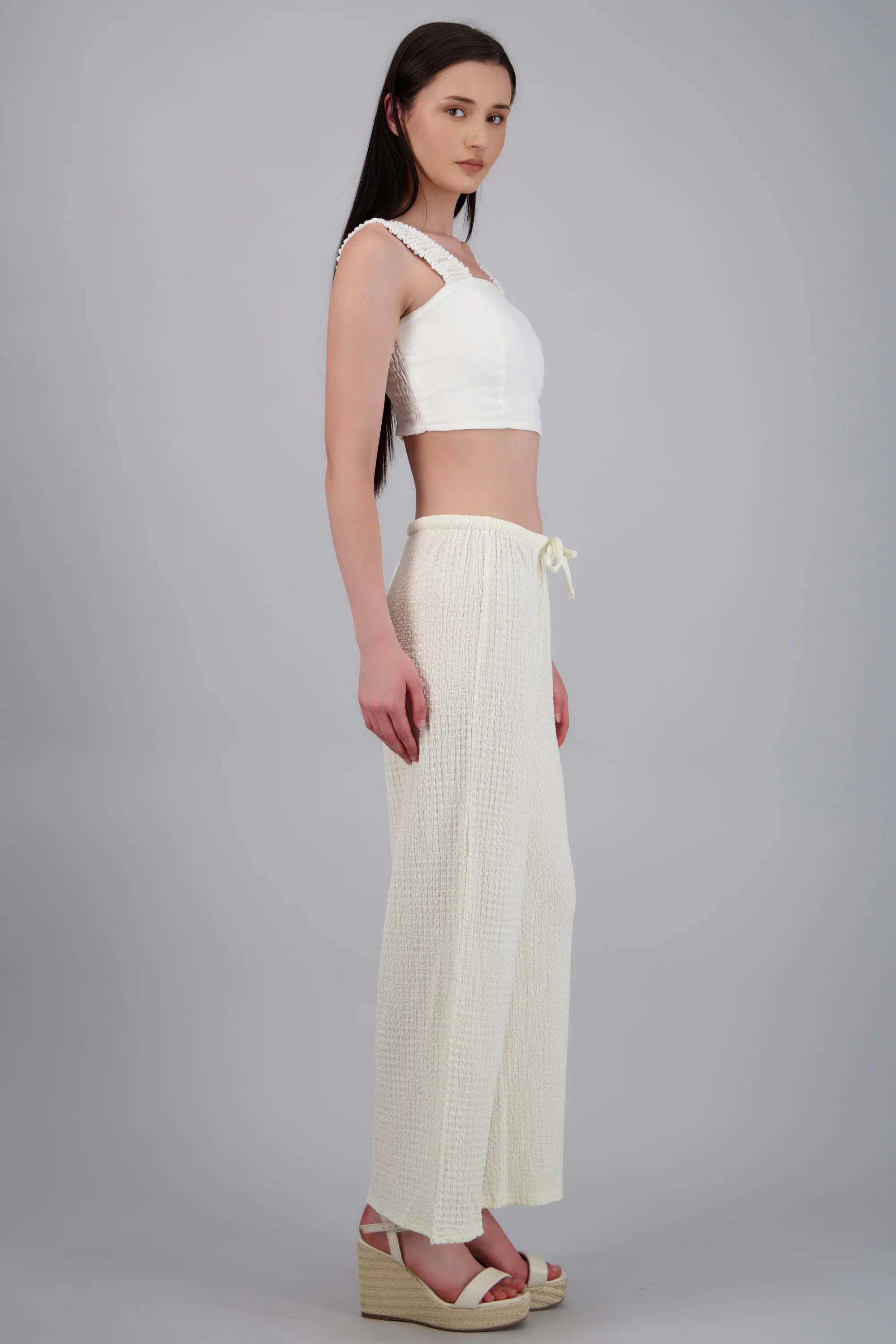PANTALÓN WIDE LEG TEXTURIZADO - Image 2