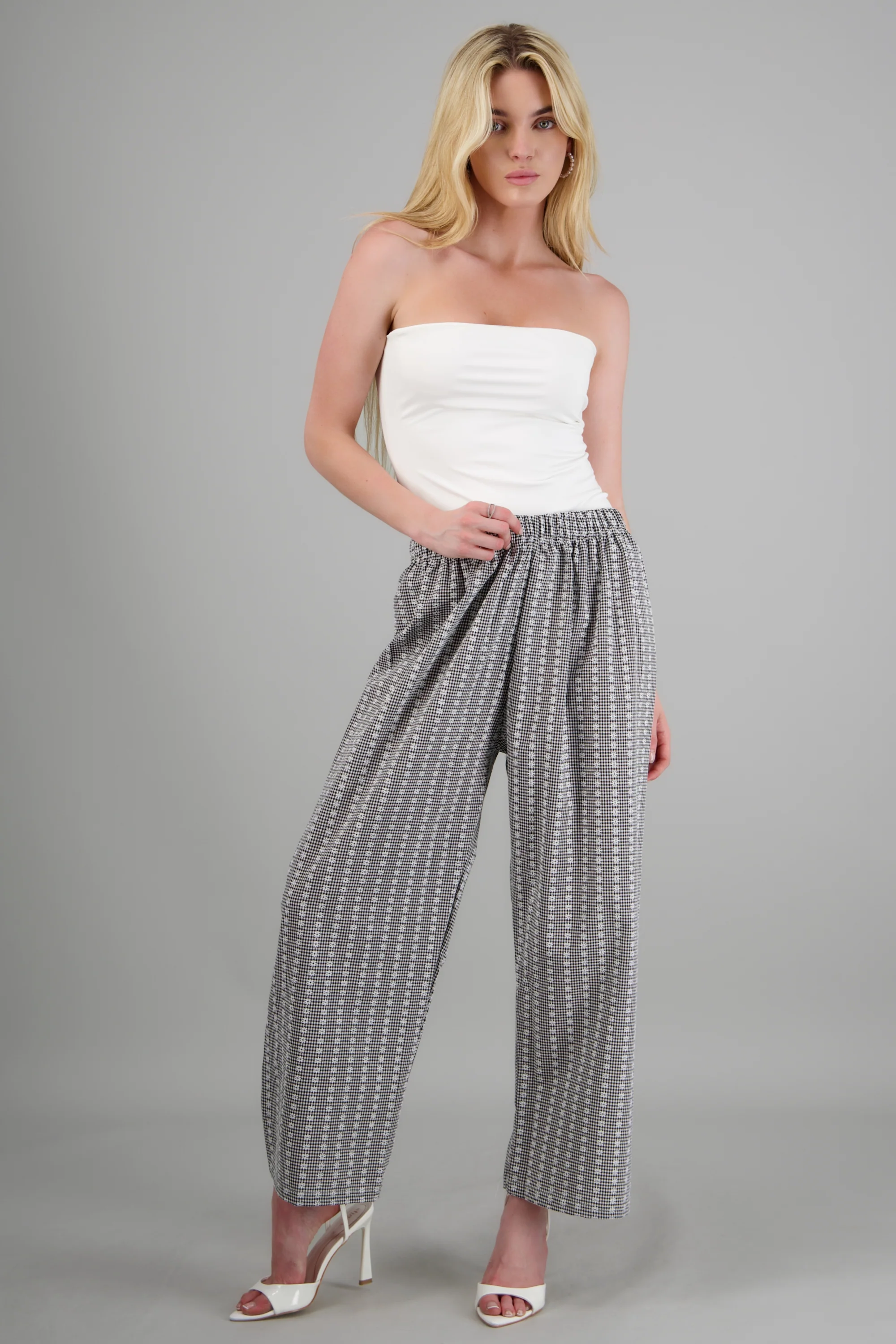 Pantalones cuadros y mini flores - Image 3