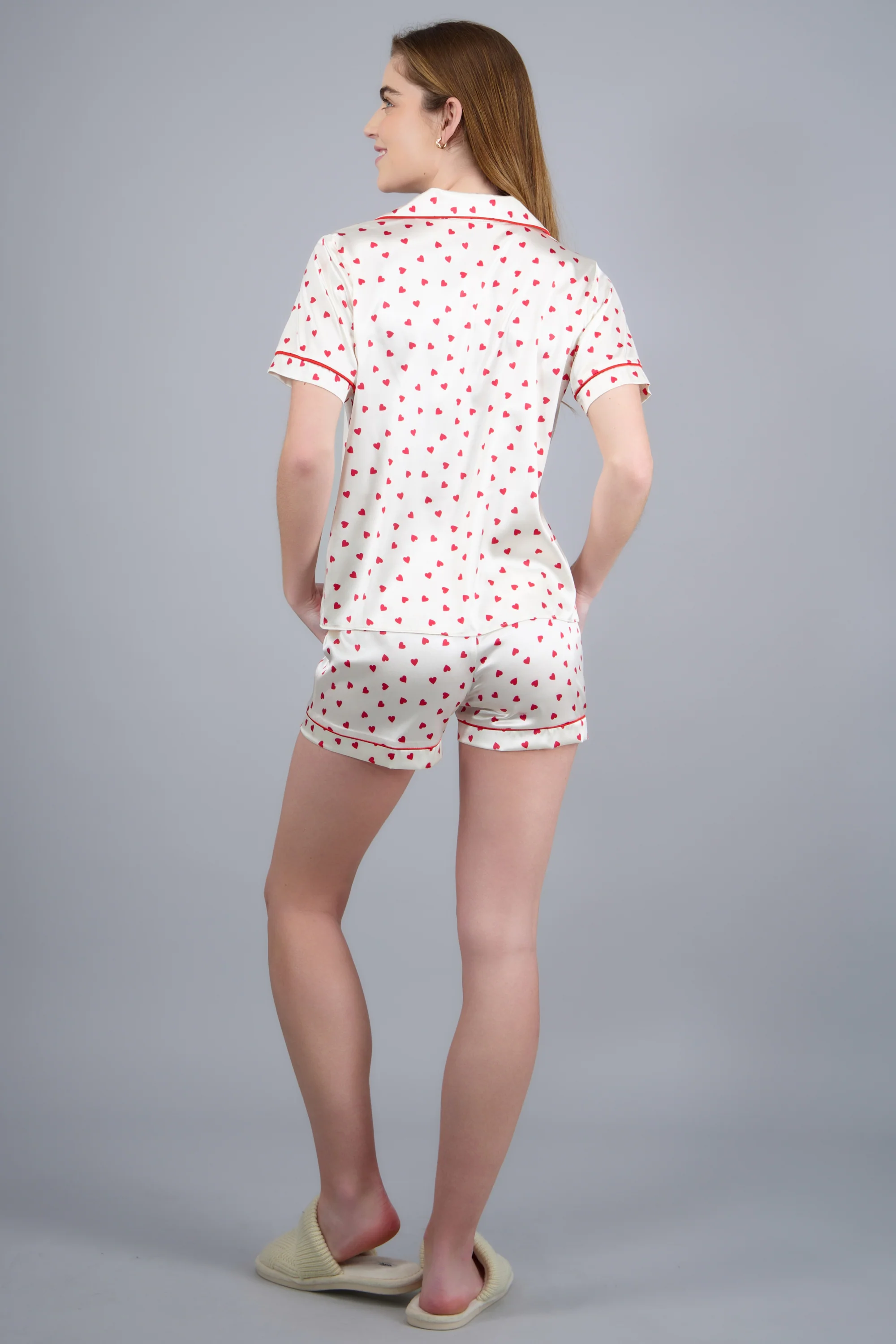 Pijama camisera short corazones - Image 4