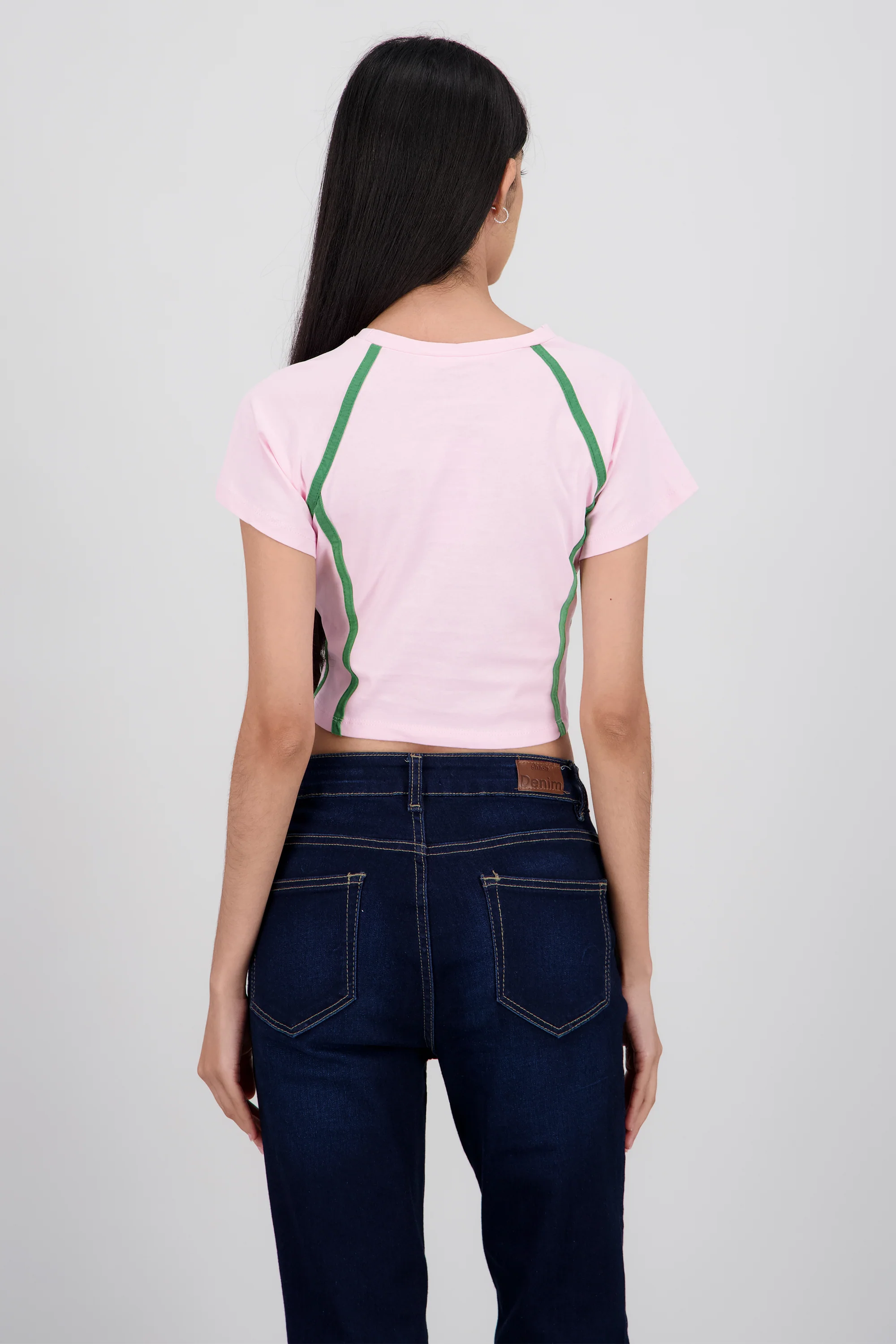 Playera contraste estampado - Image 4