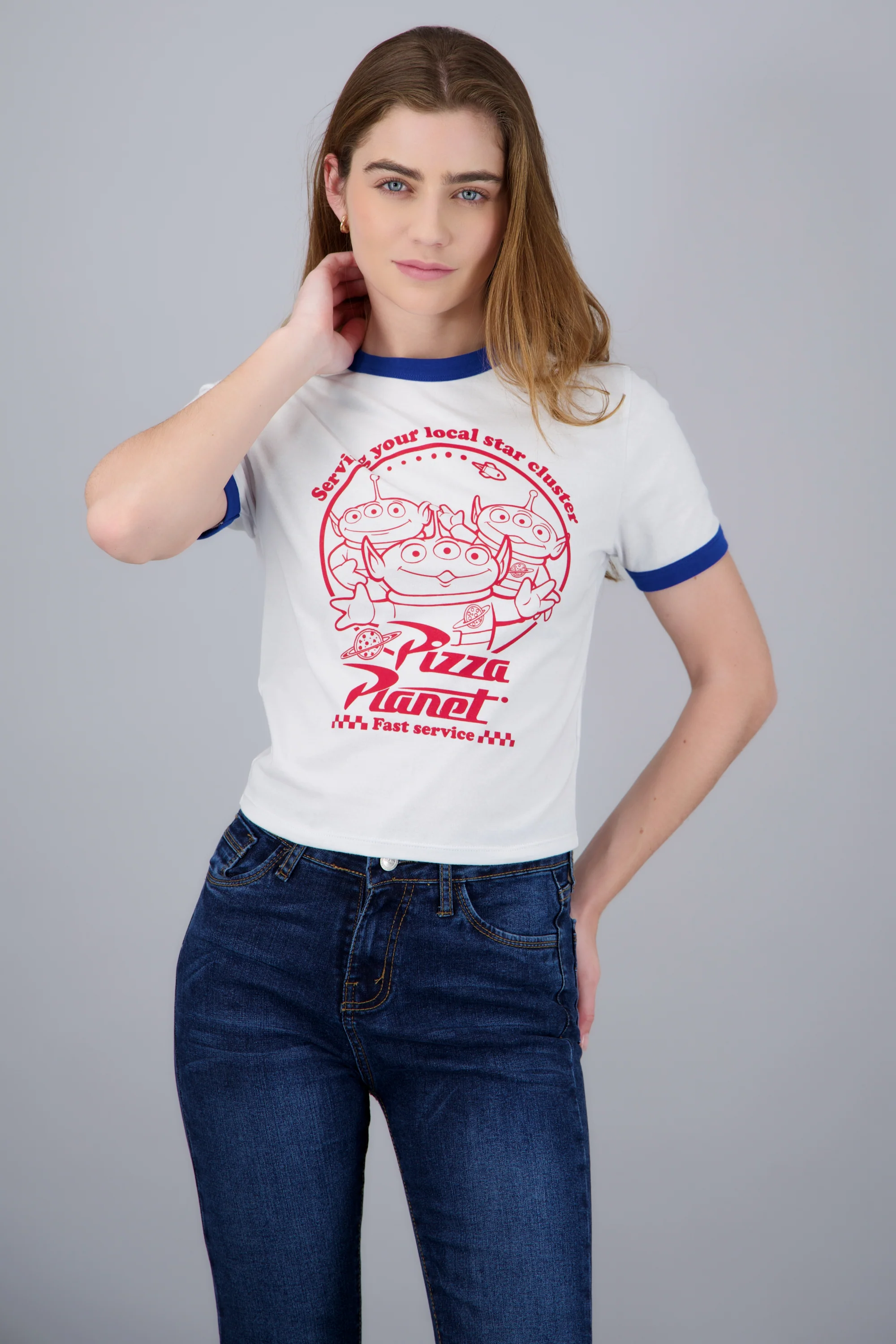 Playera contrastes pizza planeta - Image 2