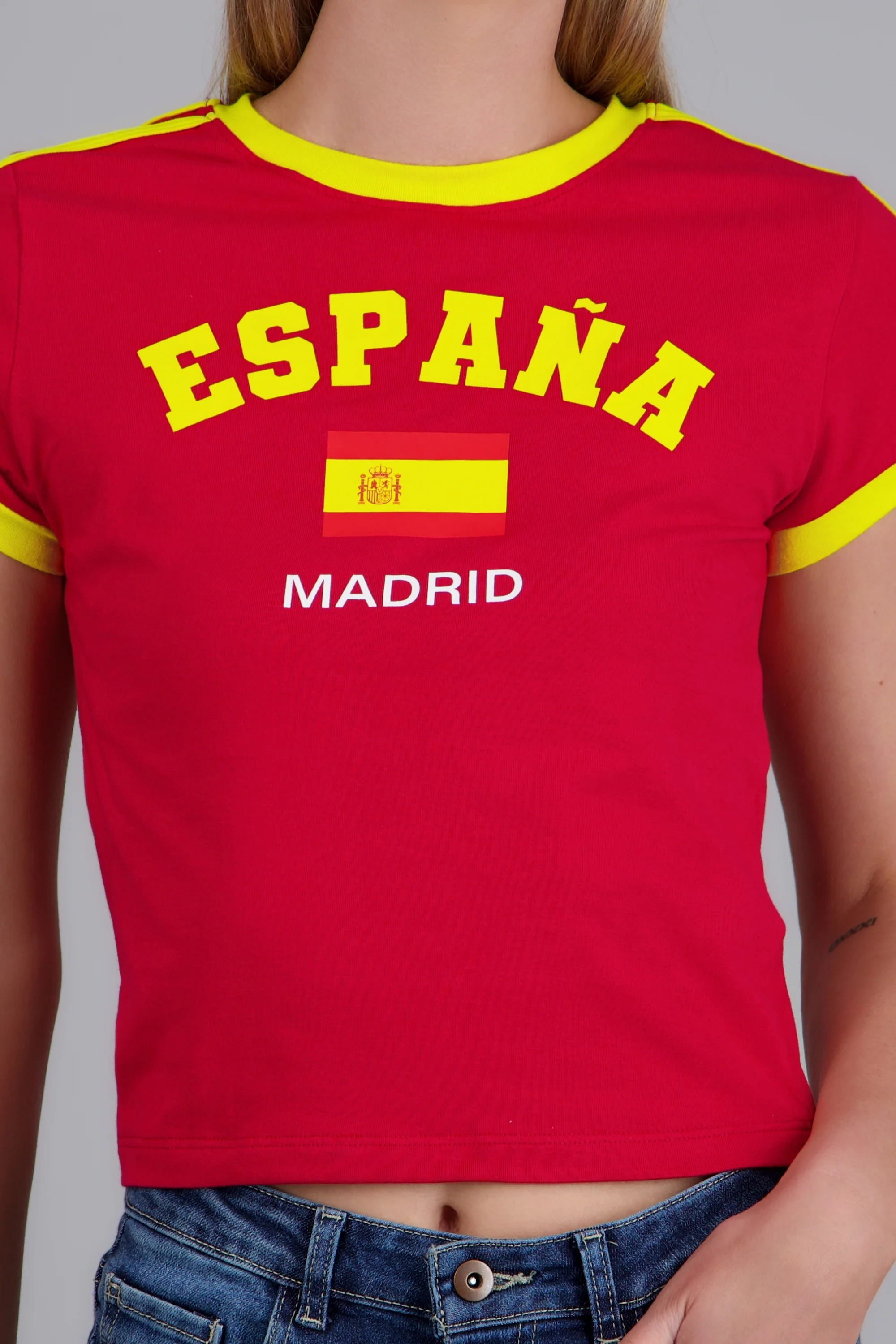 Playera corta contraste España - Image 5