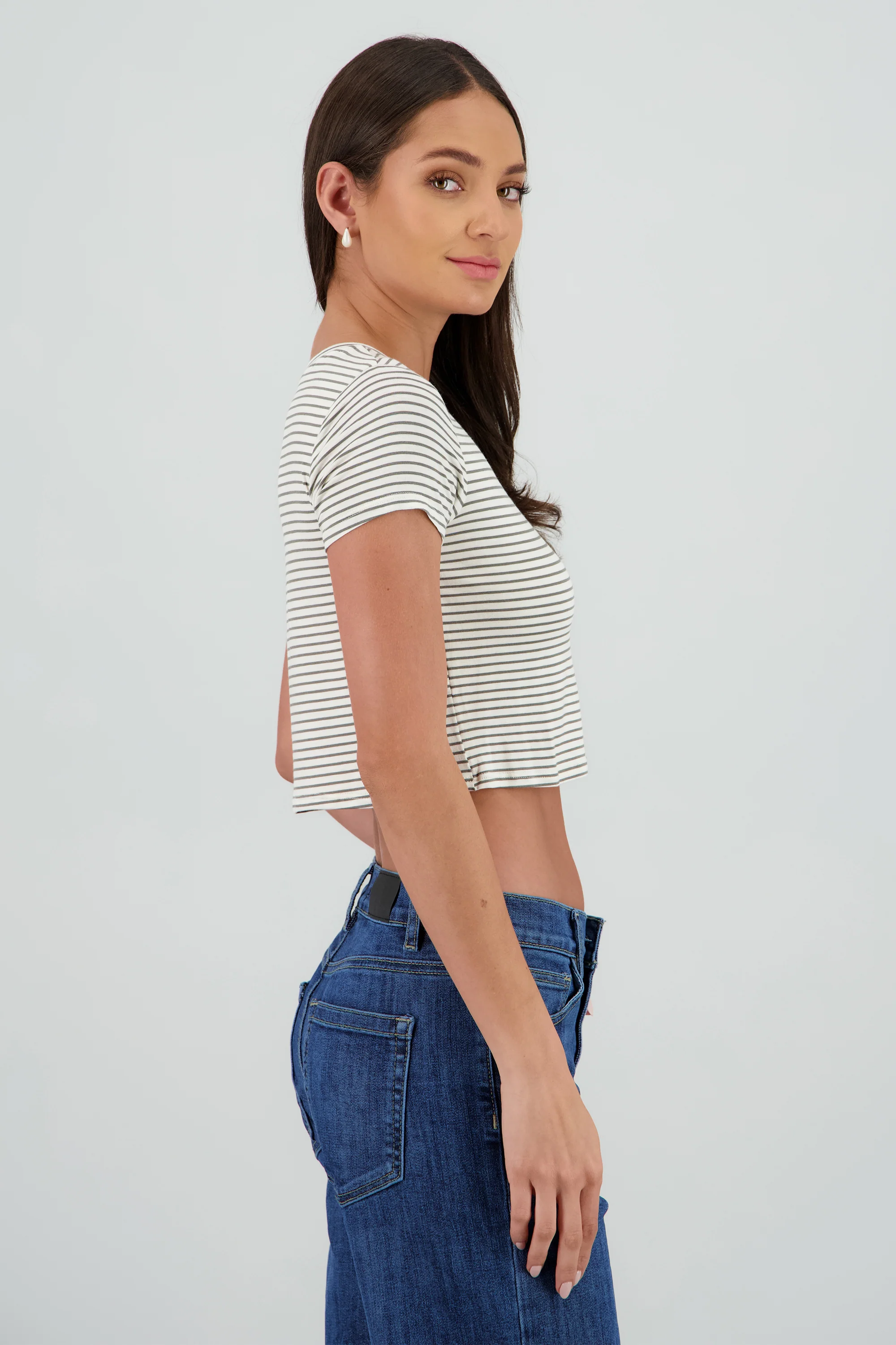 Playera crop det rayas - Image 3