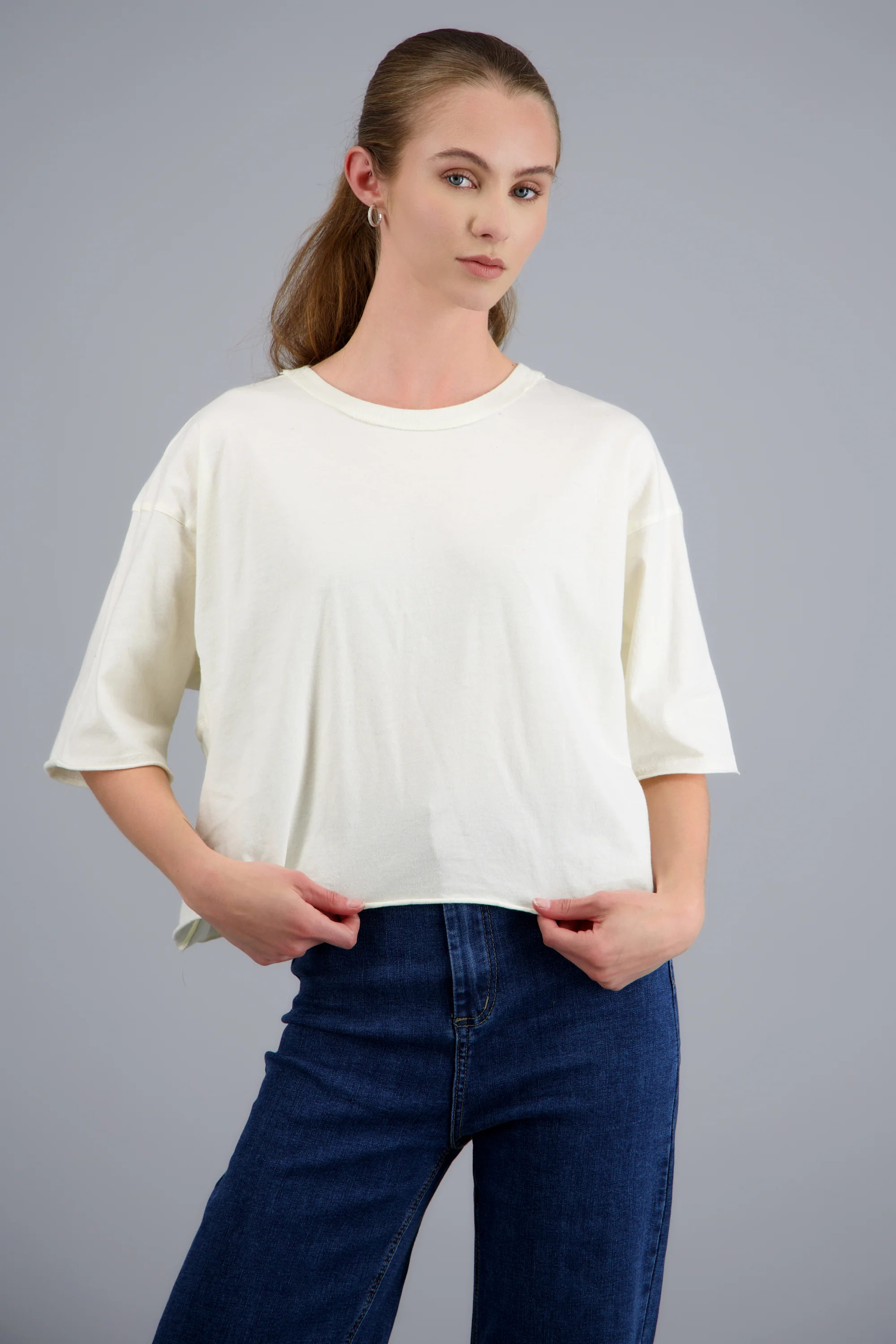 Playera crop fit boxy