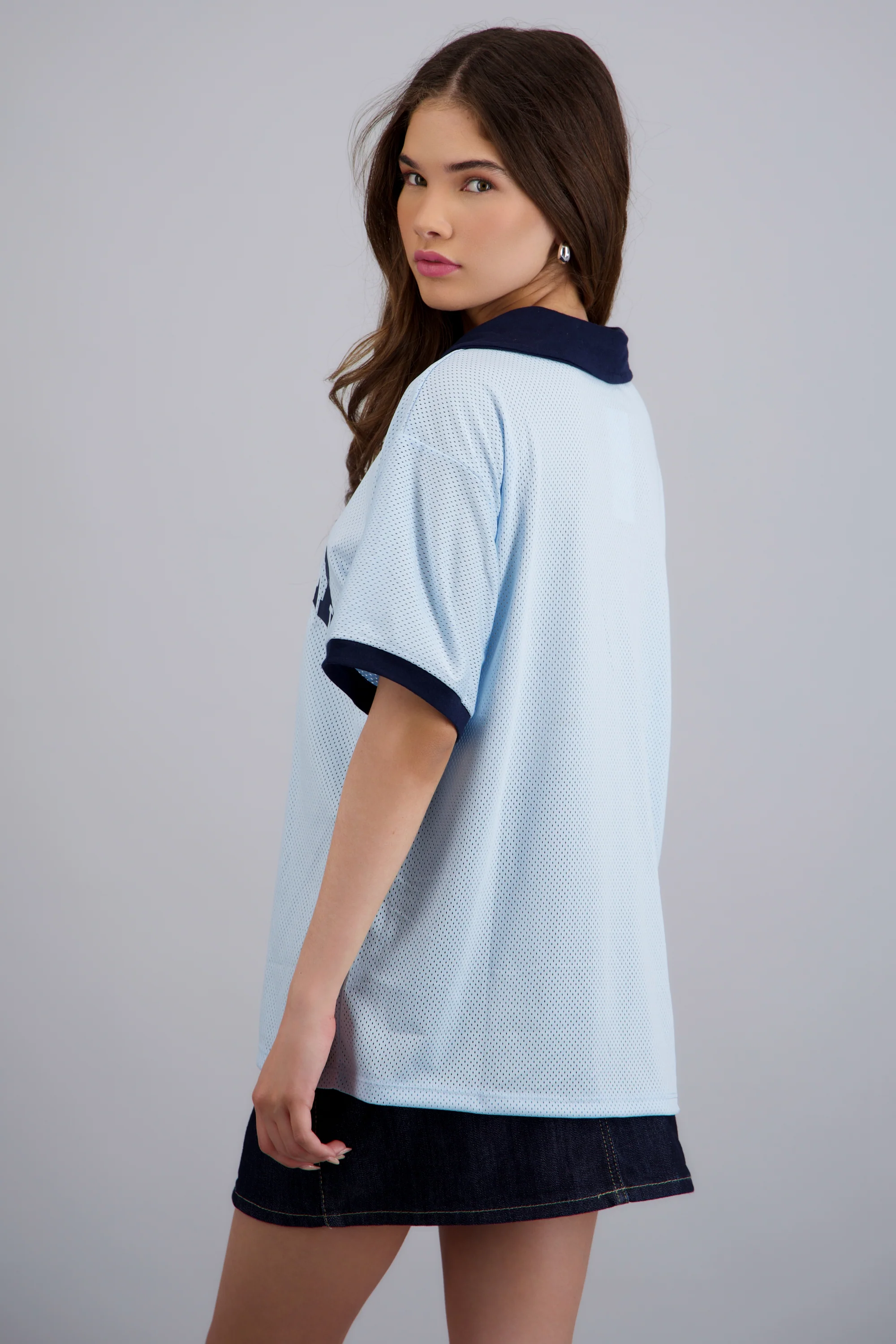 Playera jersey estampado con cuello polo - Image 4
