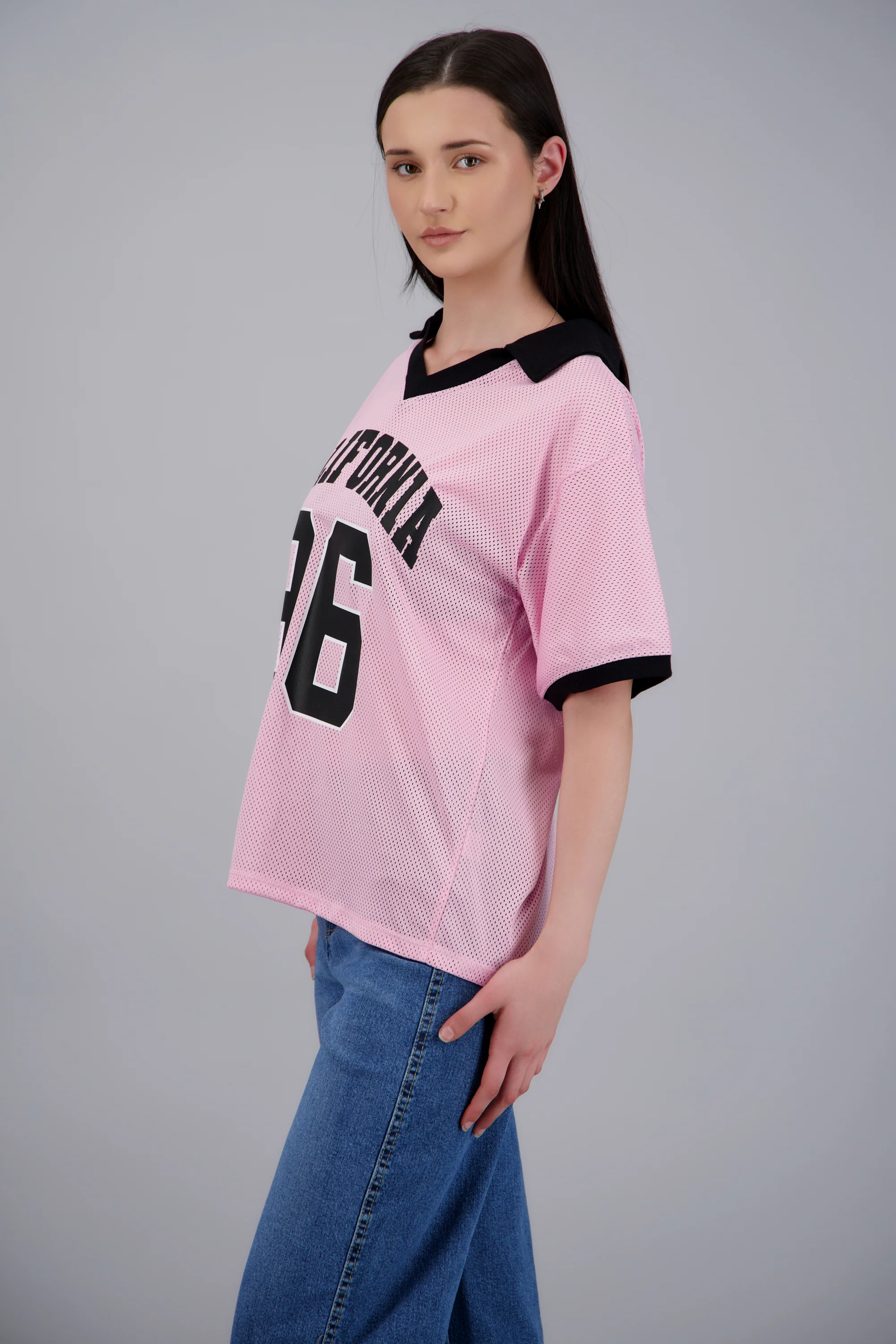 Playera jersey estampado con cuello polo - Image 2