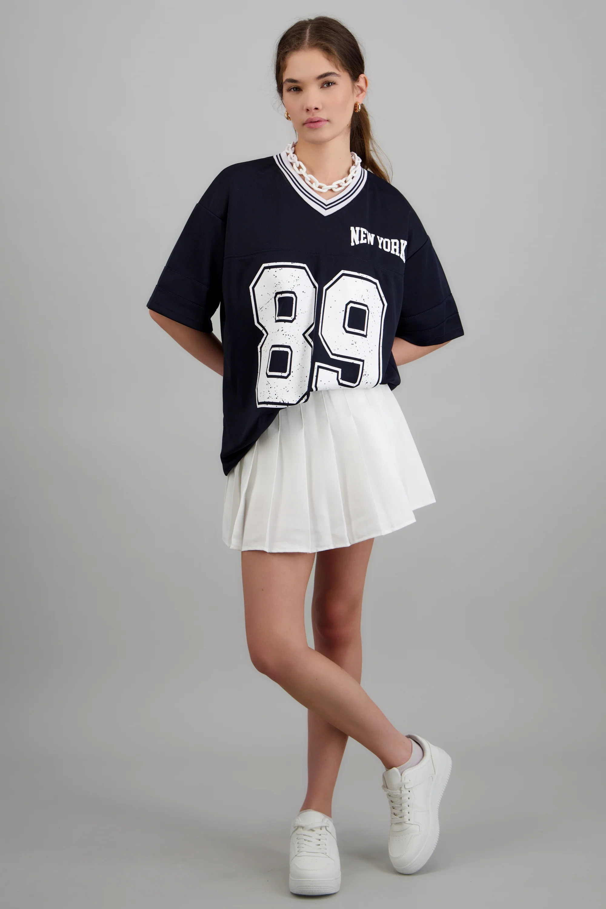 Playera oversized estampado numero - Image 3