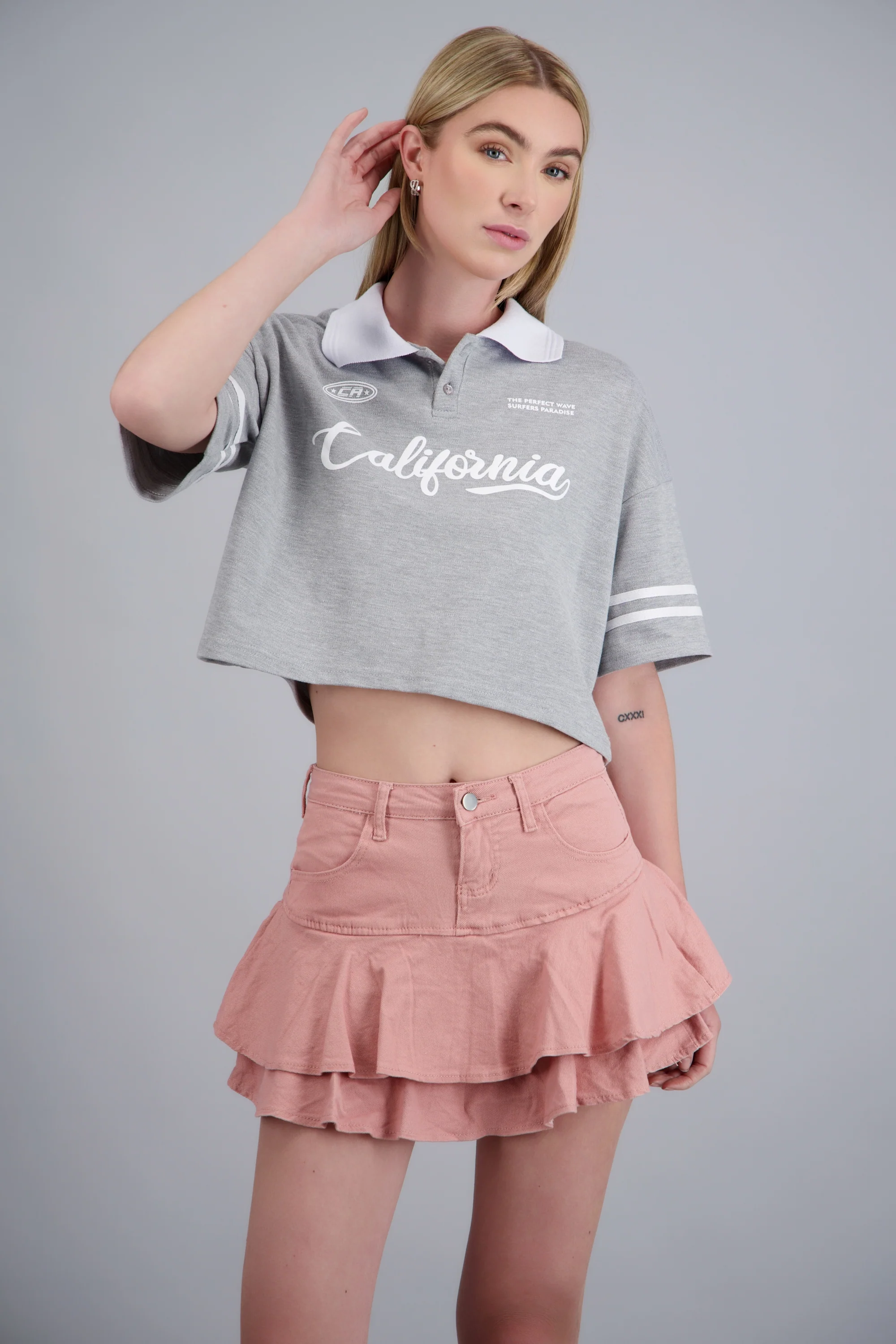 Polo boxy contraste California - Image 3