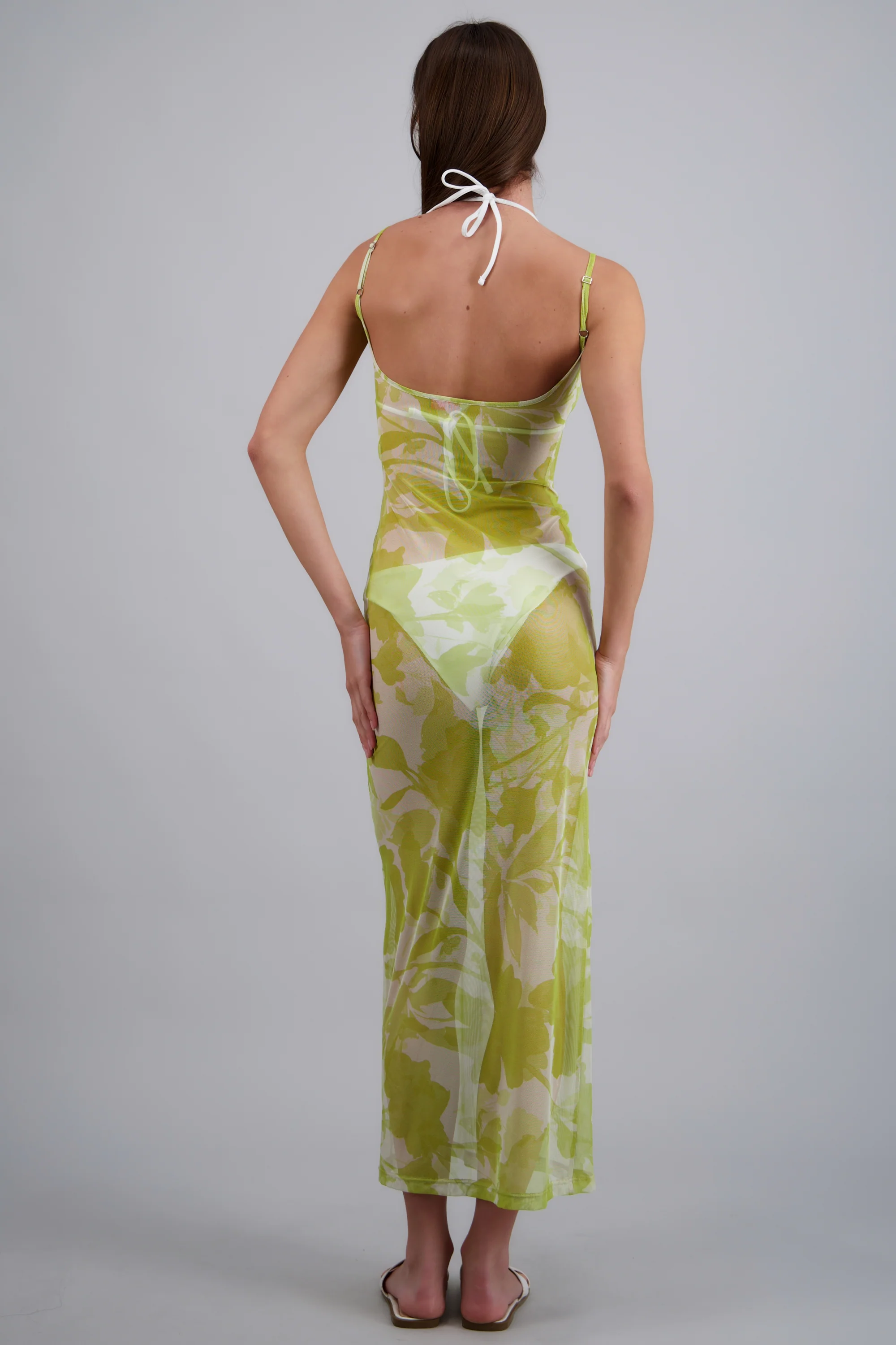 Salida vestido mesh estampado - Image 4