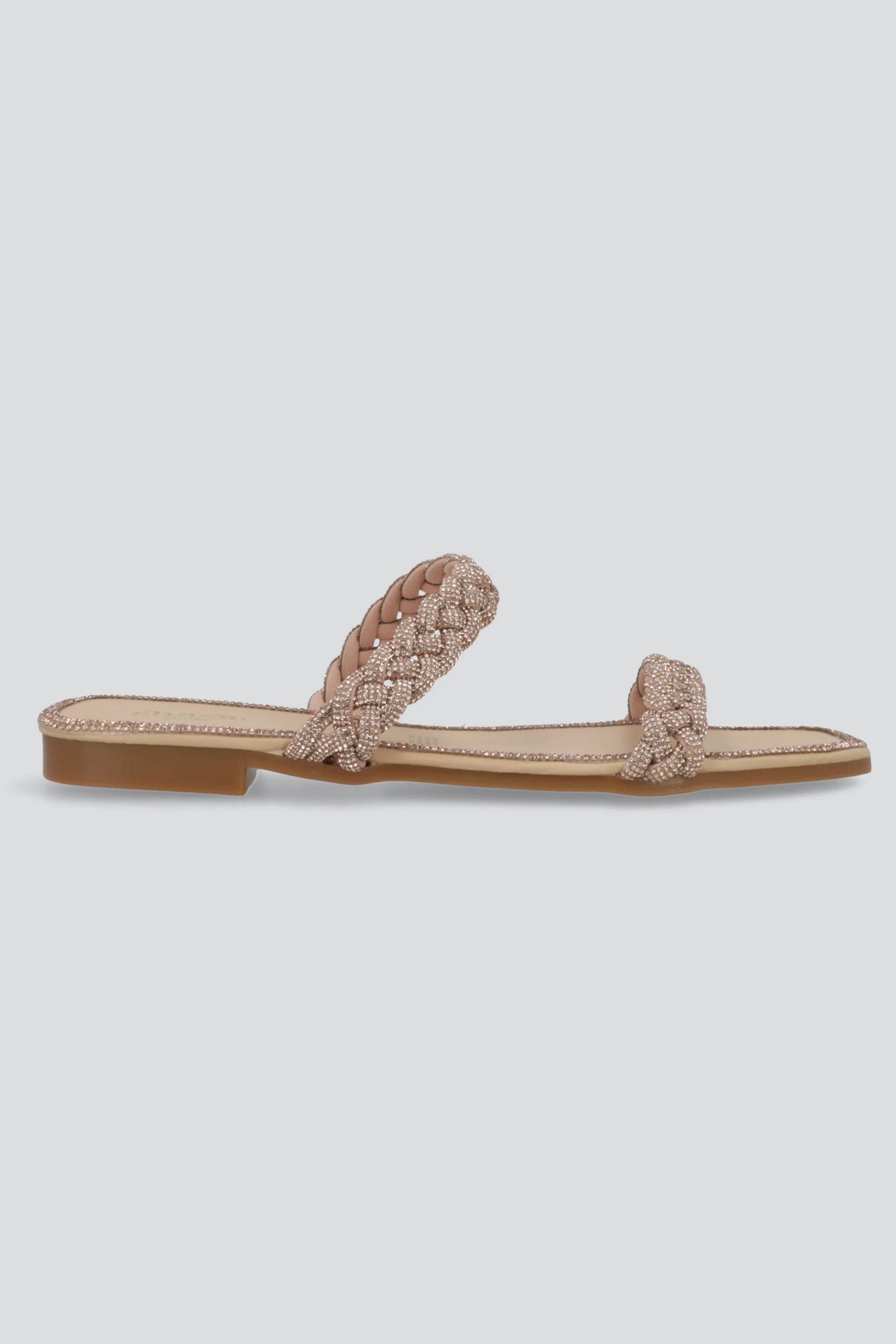 Sandalia trenzas brillos