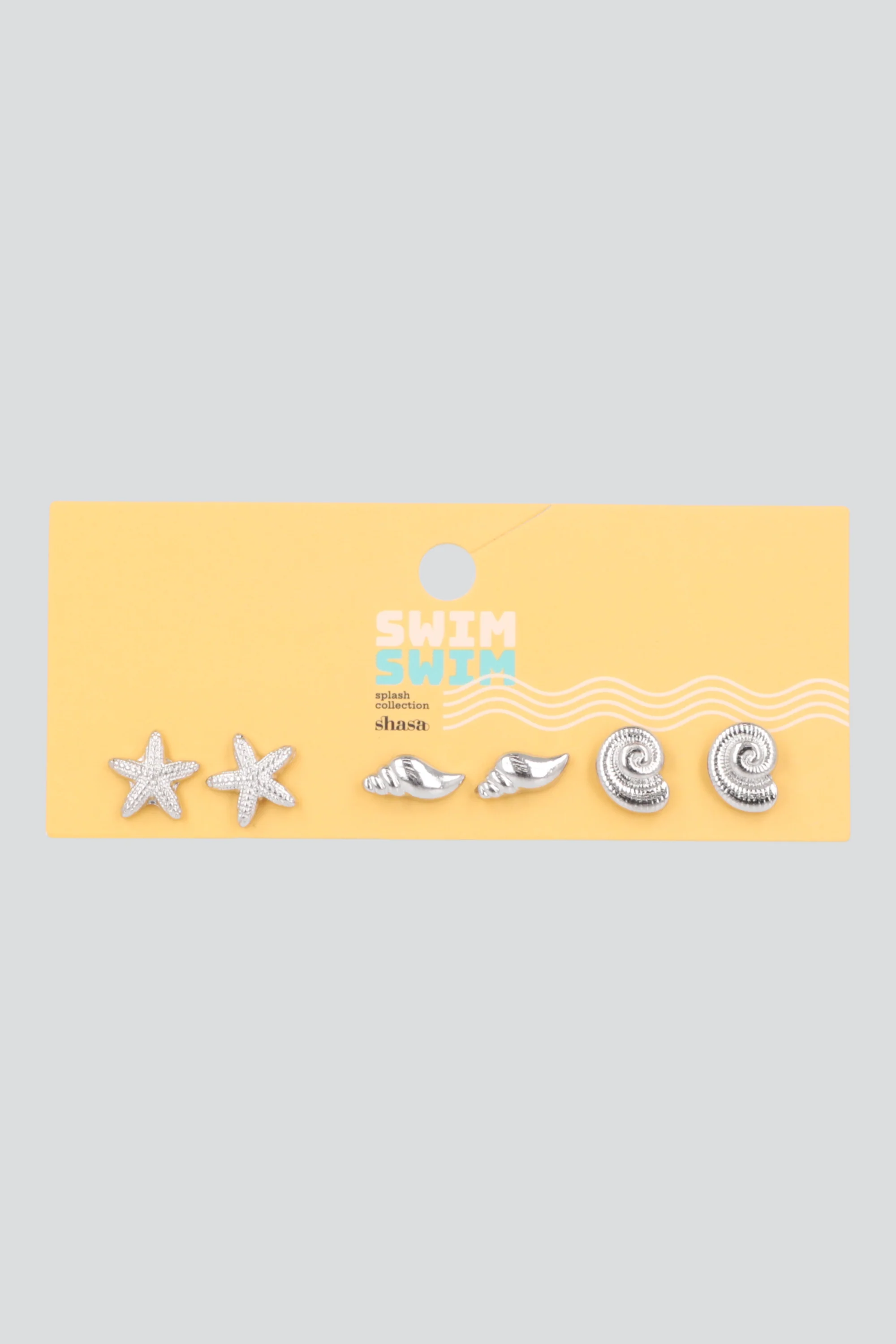 Set 3 pares aretes figuras mar