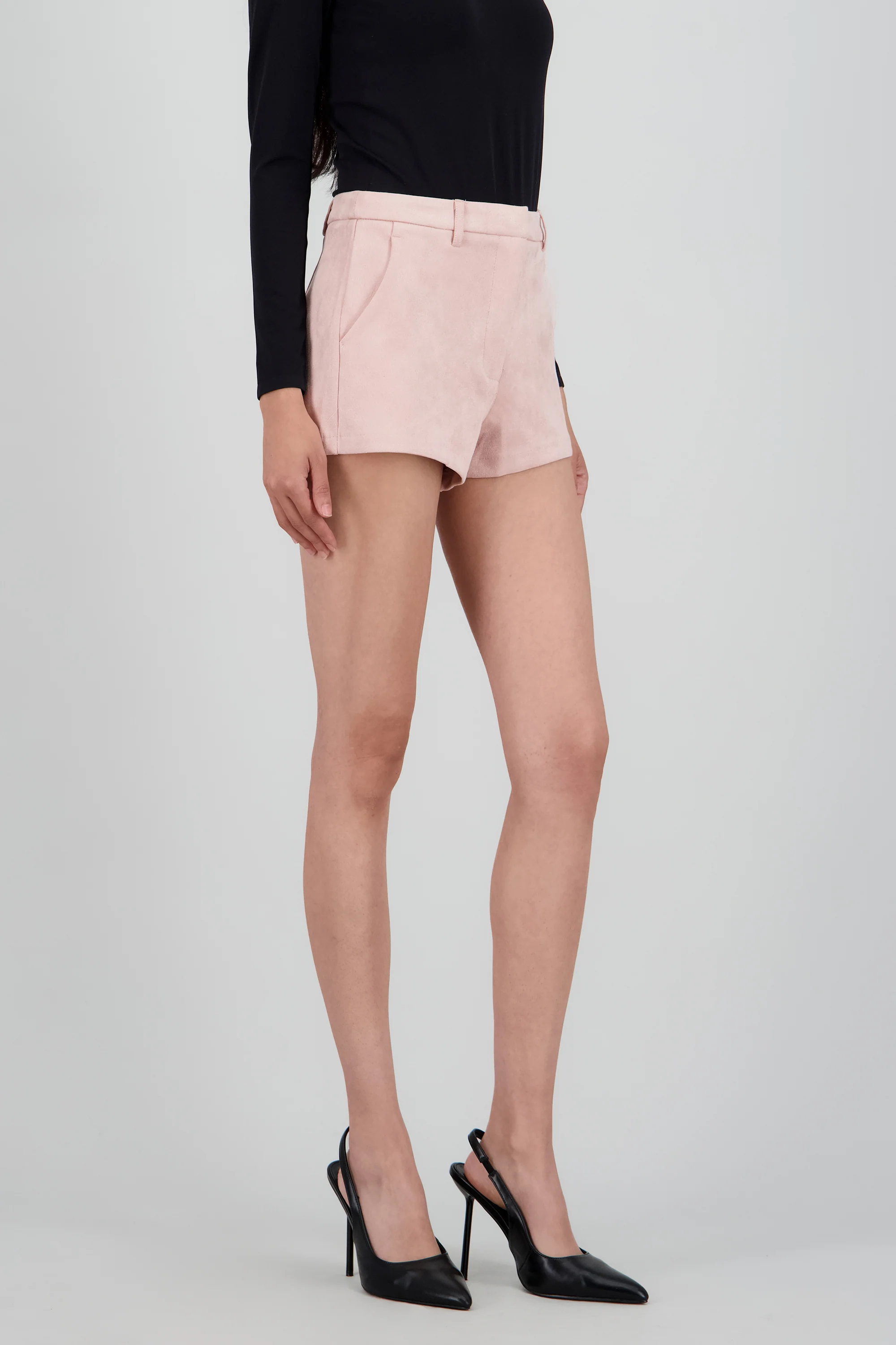 Shorts mini suede con pretina sencilla - Image 3