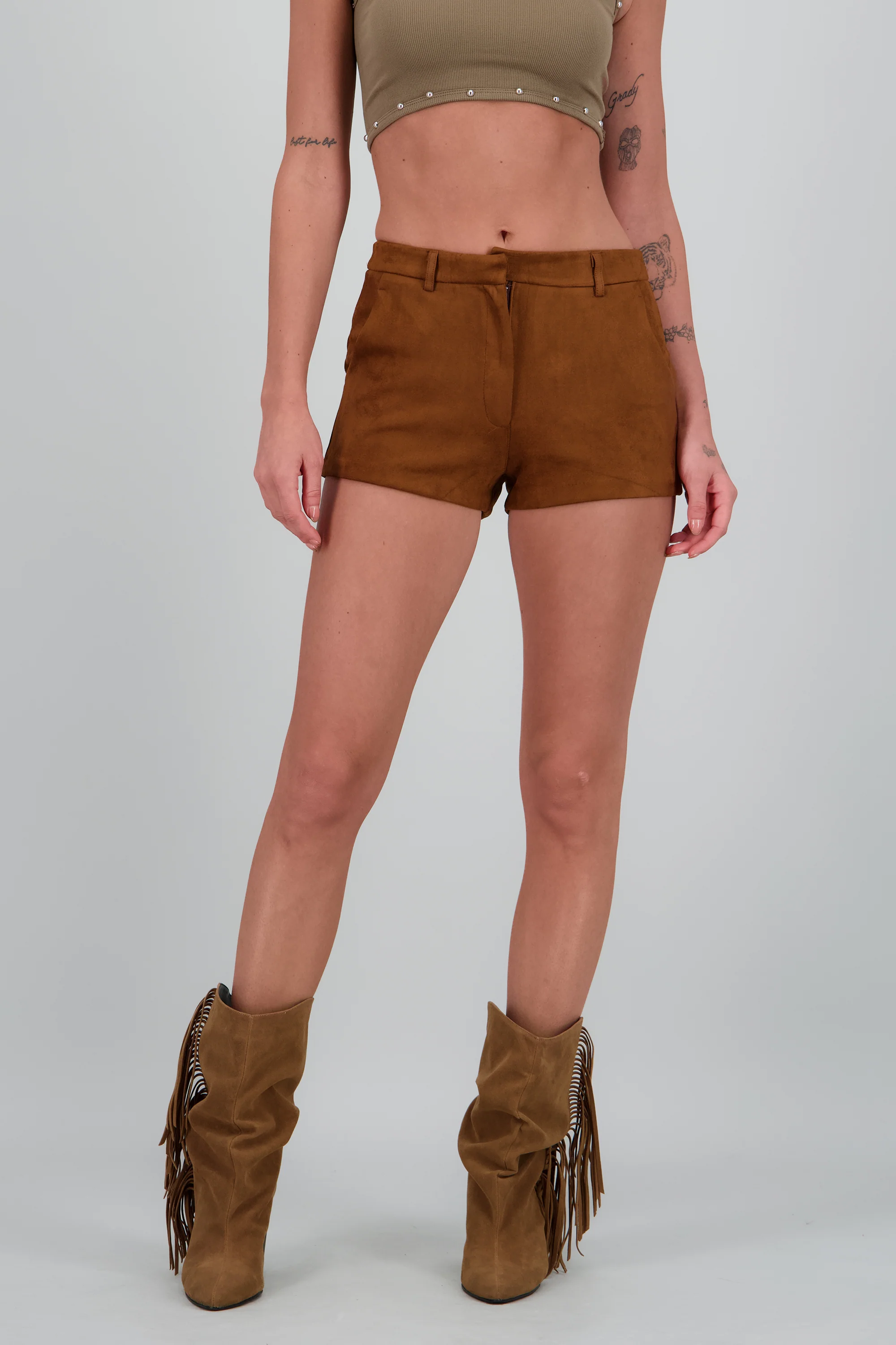 Shorts suede liso - Image 2