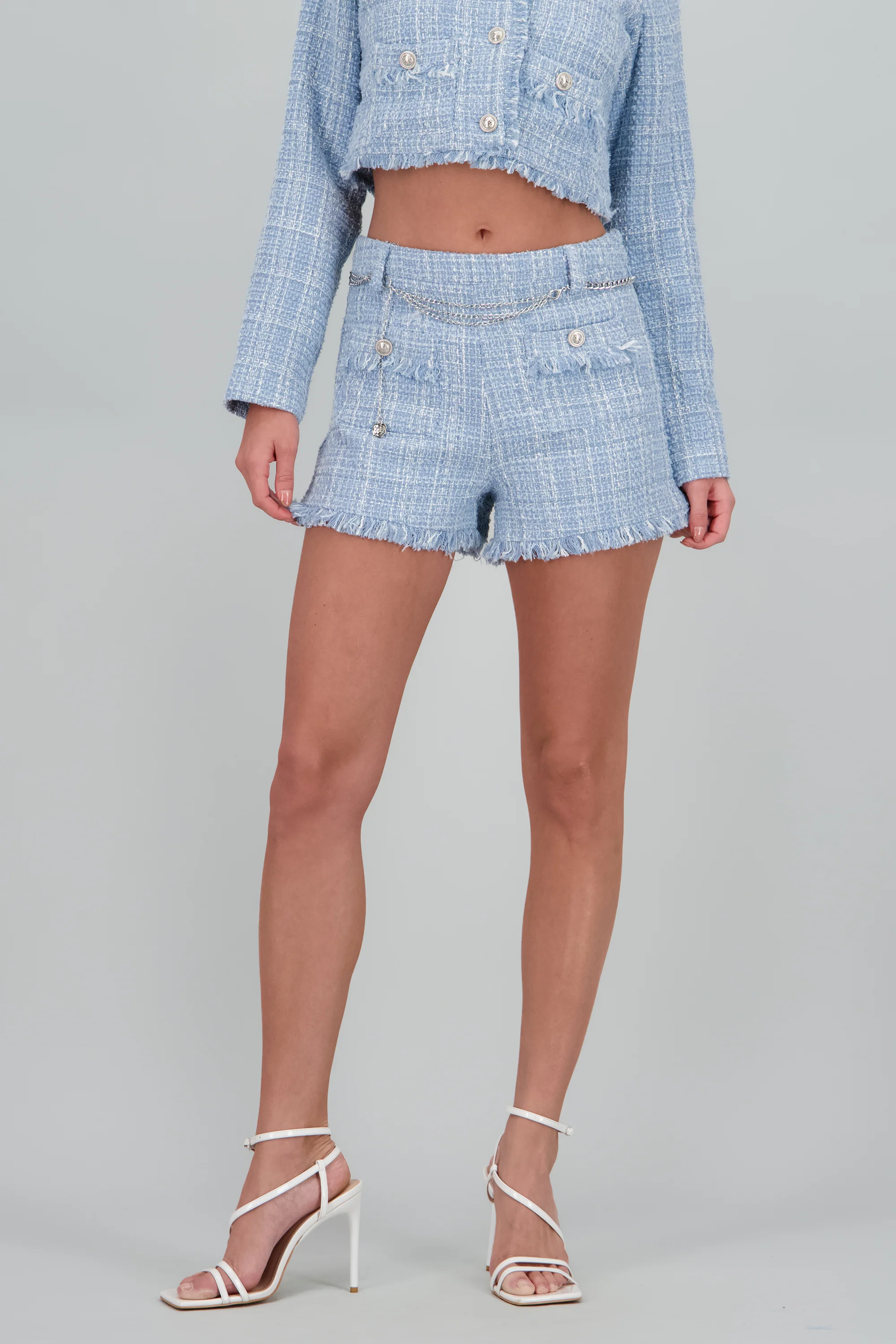 Shorts tweed detalle brillo - Image 2