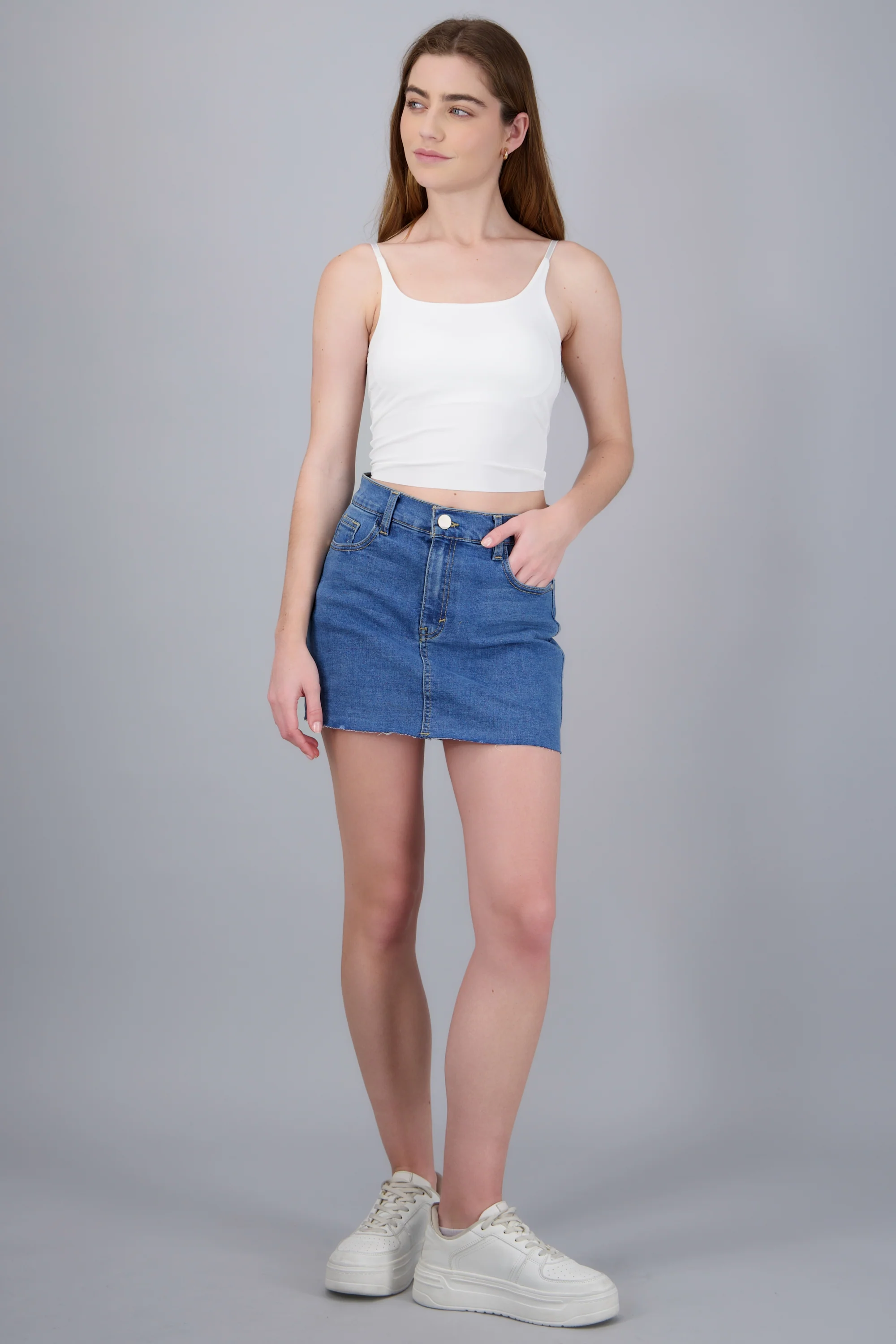 Skort denim desgaste