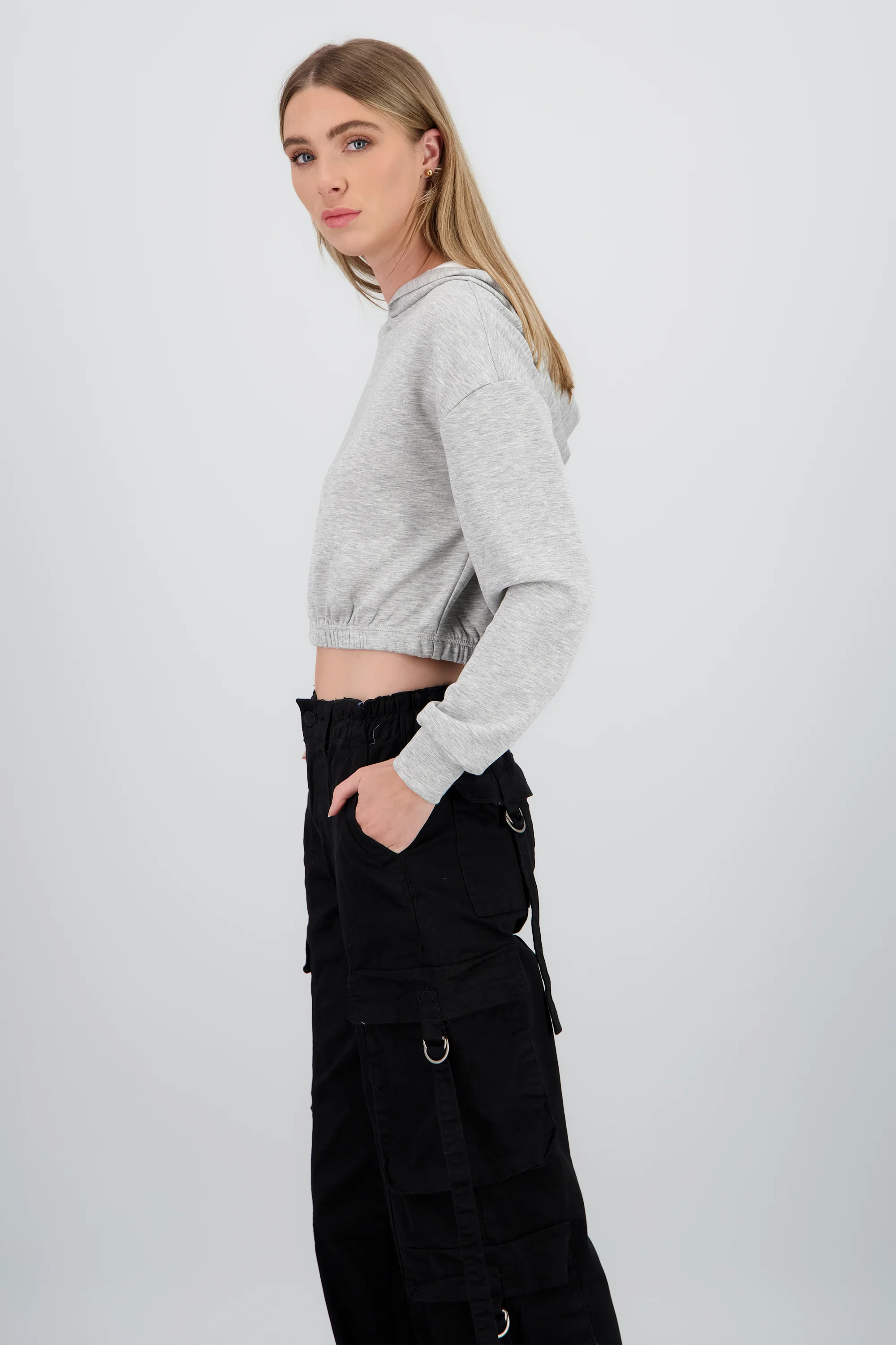Sudadera corta lisa suave - Image 3