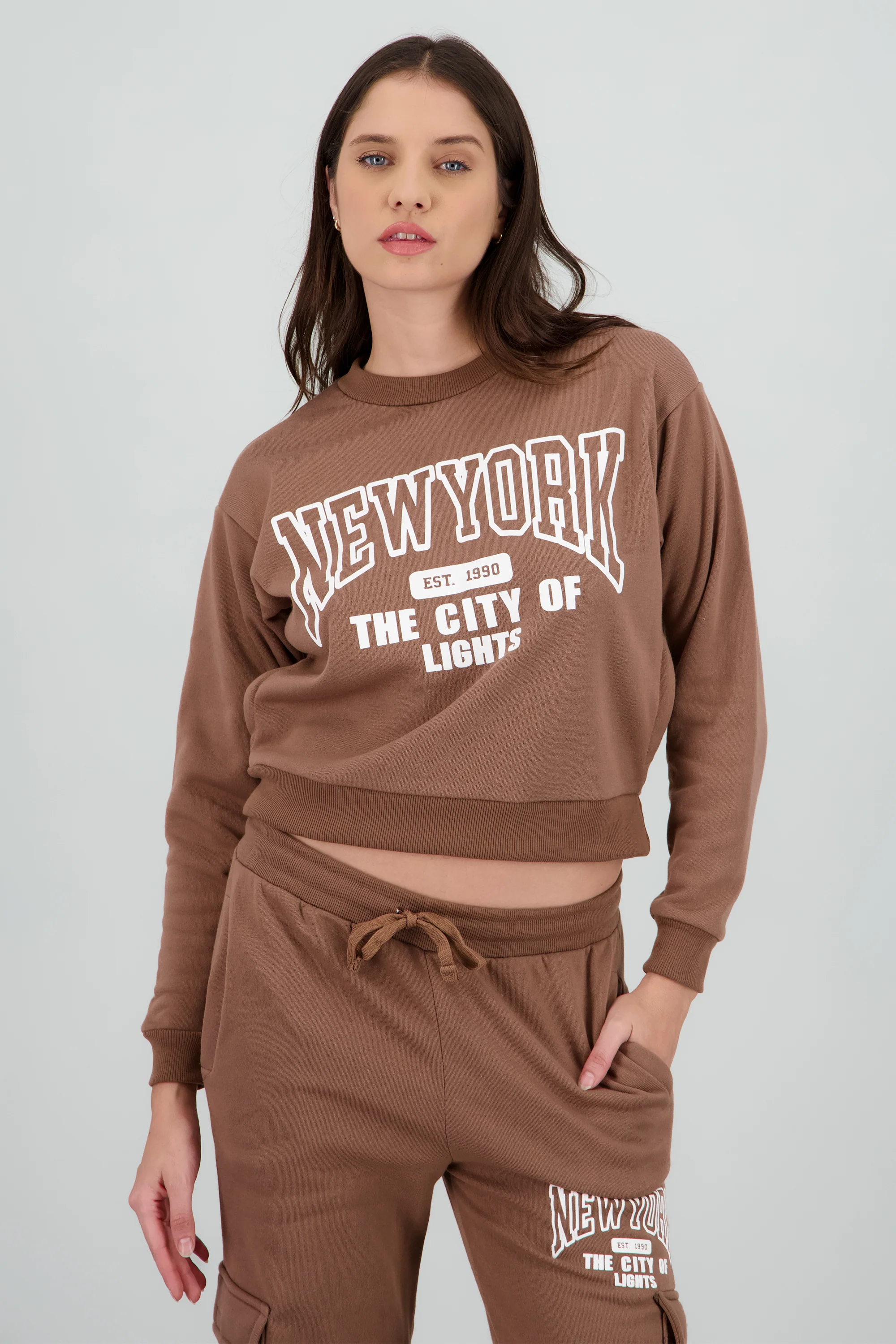 Sudadera estampado con bolsas