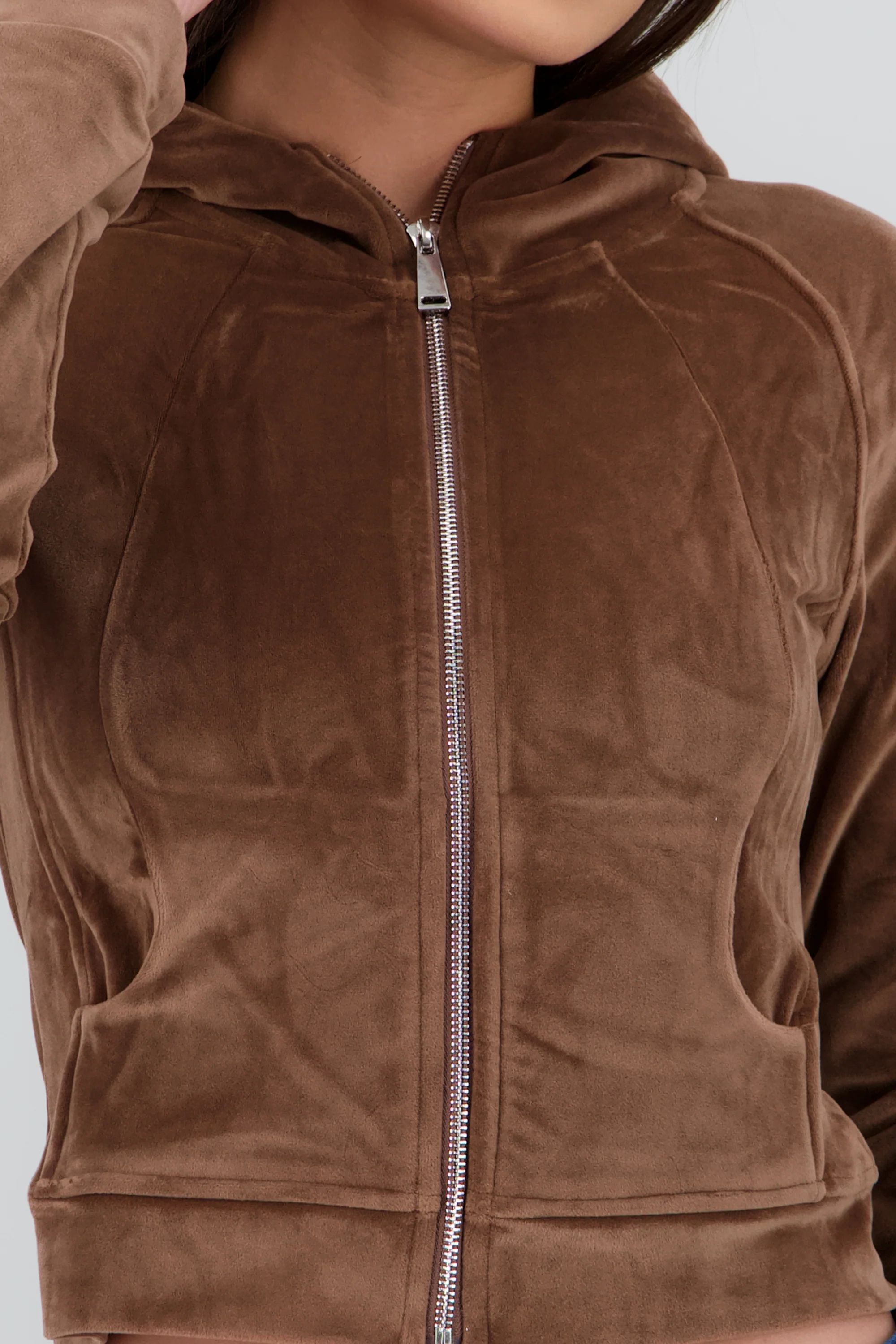 Sudadera larga con cierre velvet - Image 5
