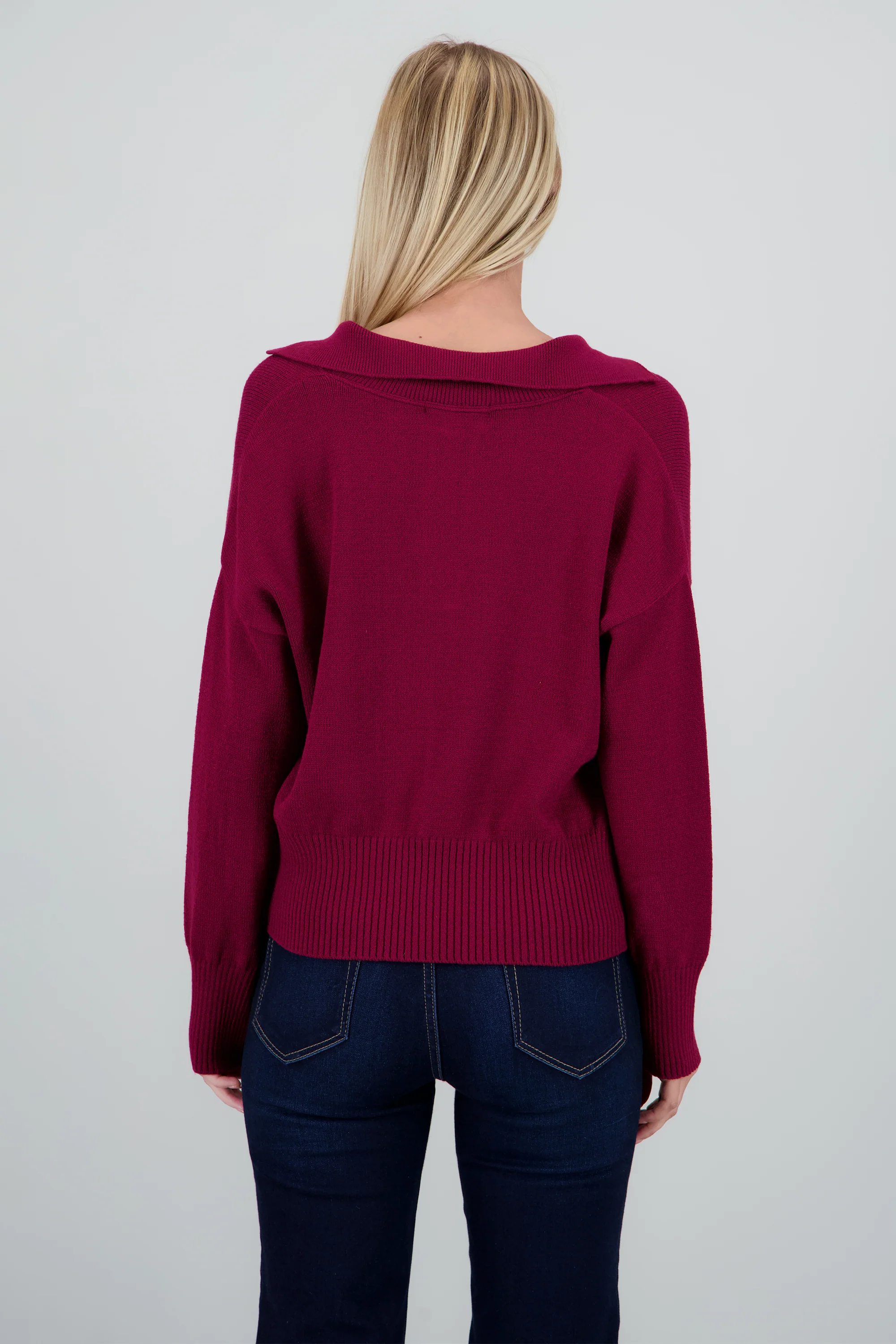 Sueter cuello polo liso - Image 4