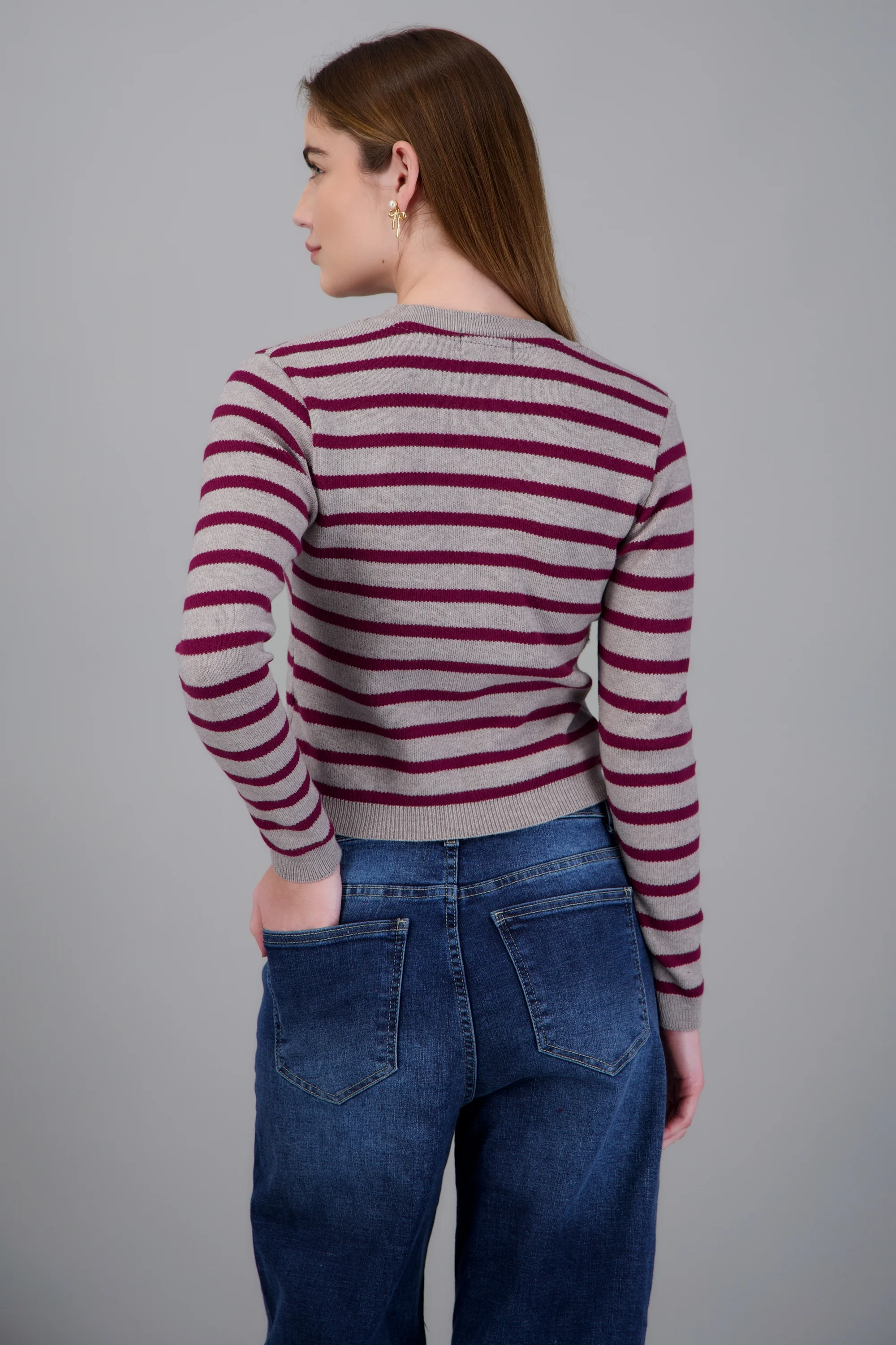 Sueter rayas boton detalle - Image 4