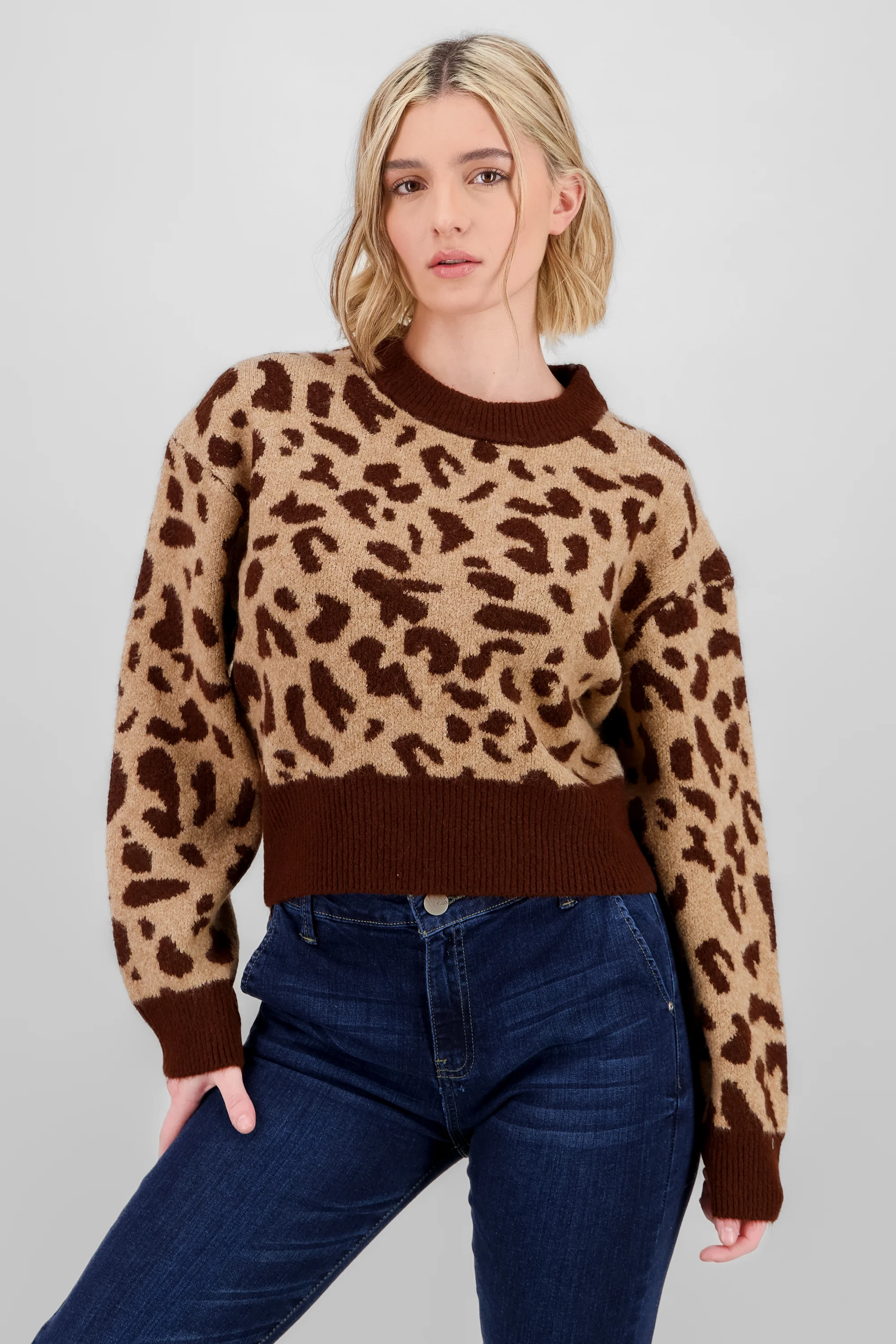 Sueter suave de animal print