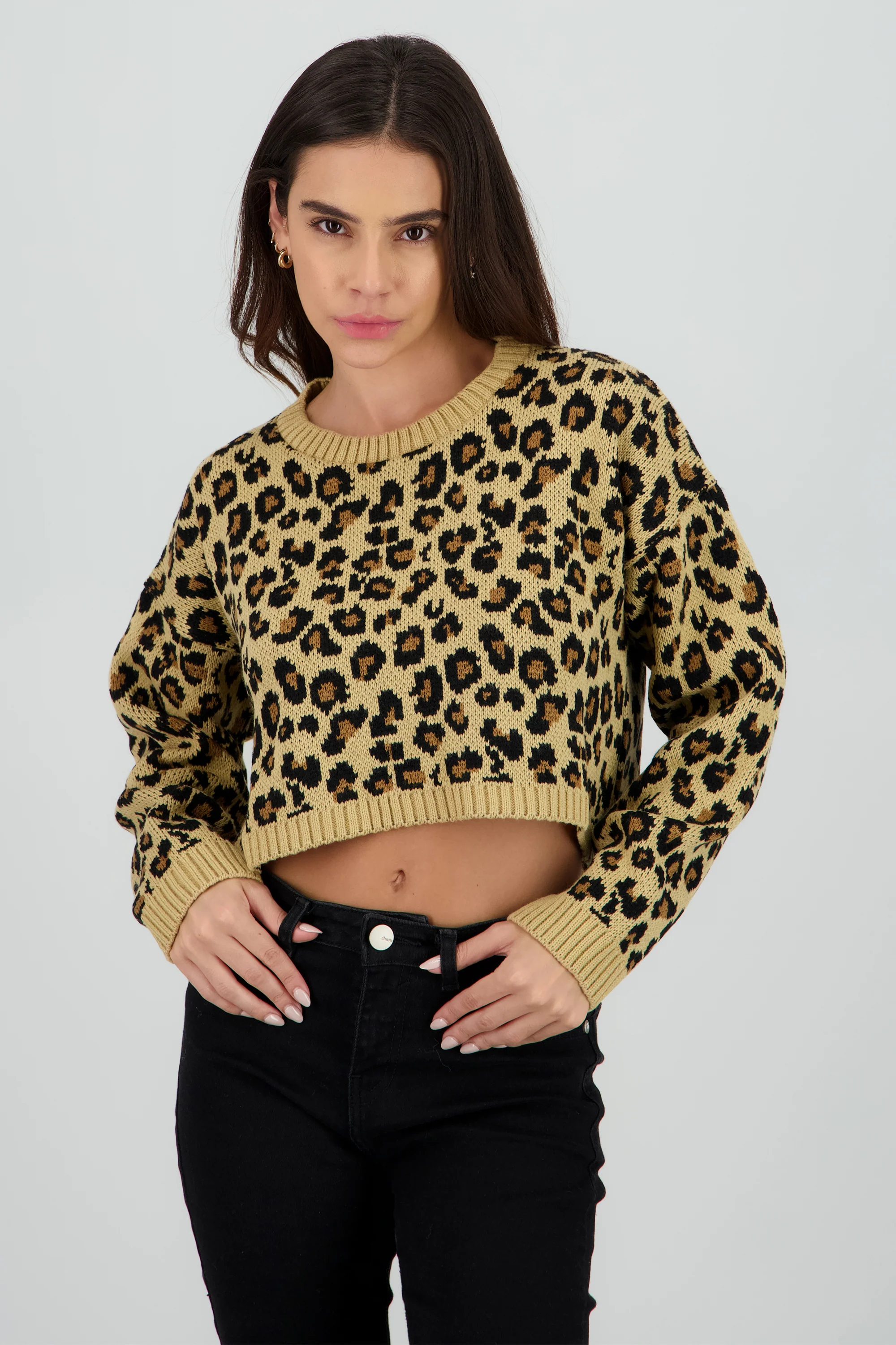Sueter tejido animal print