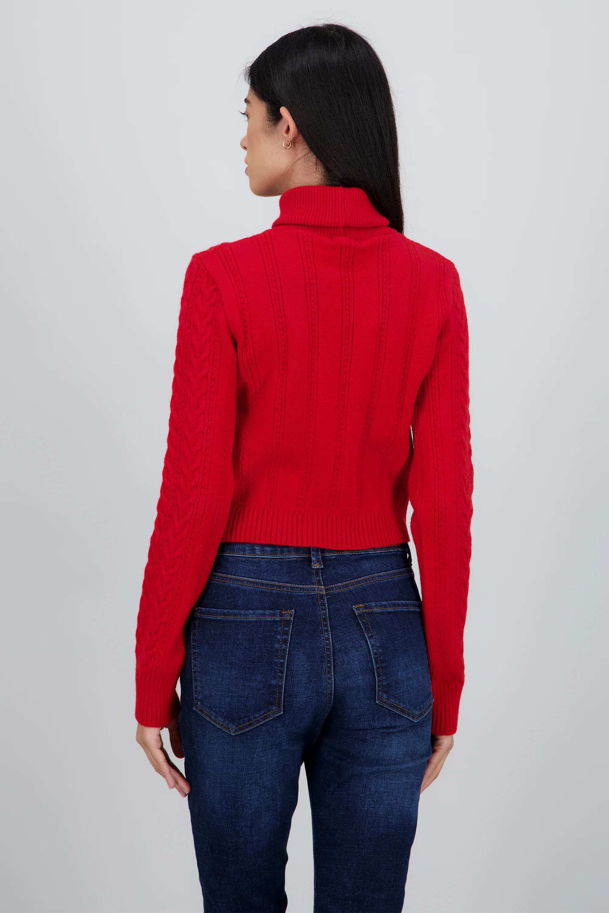 Sueter trenzado de cuello alto - Image 4