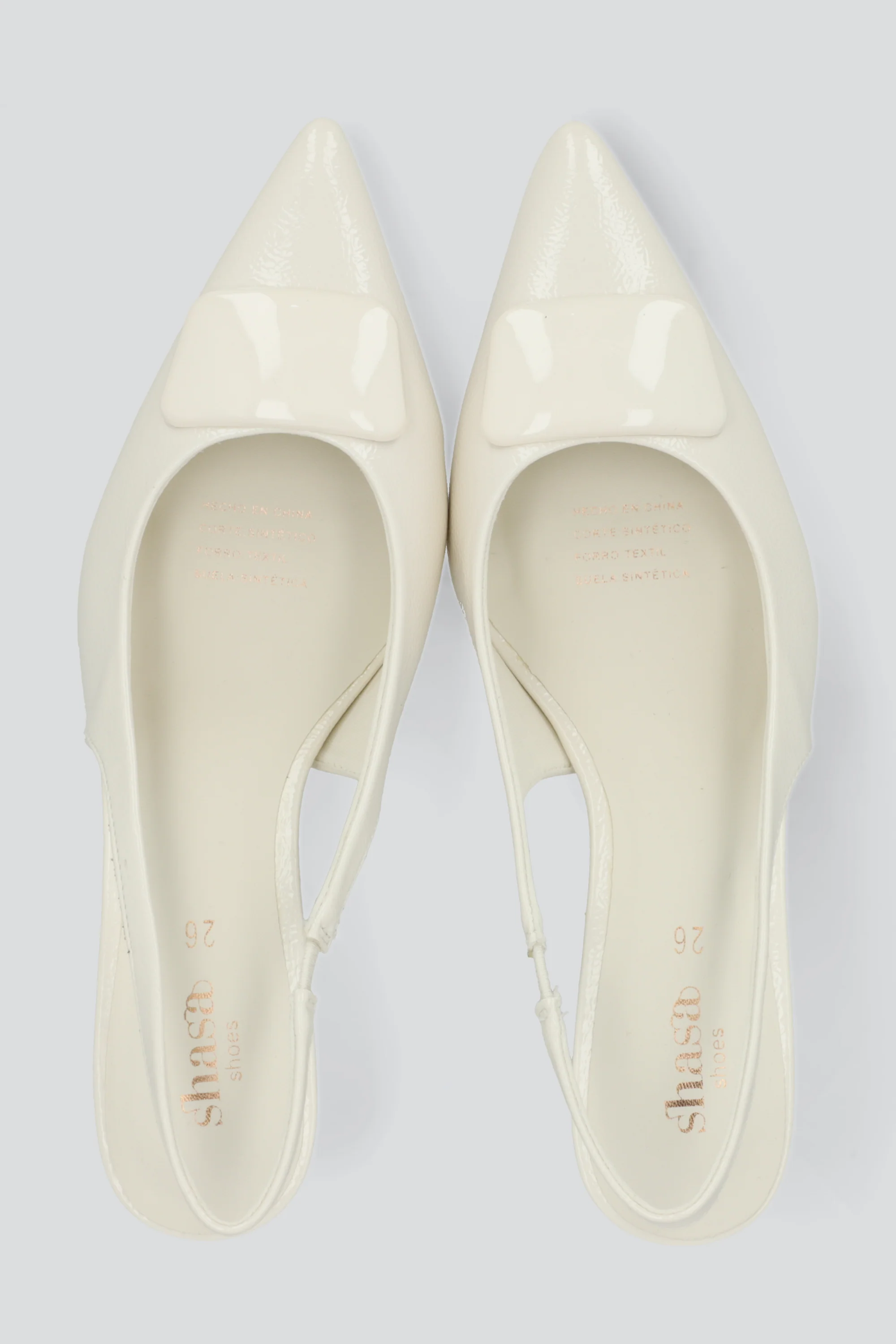 Tacon pointy slingback aplicacion cuadro - Image 3