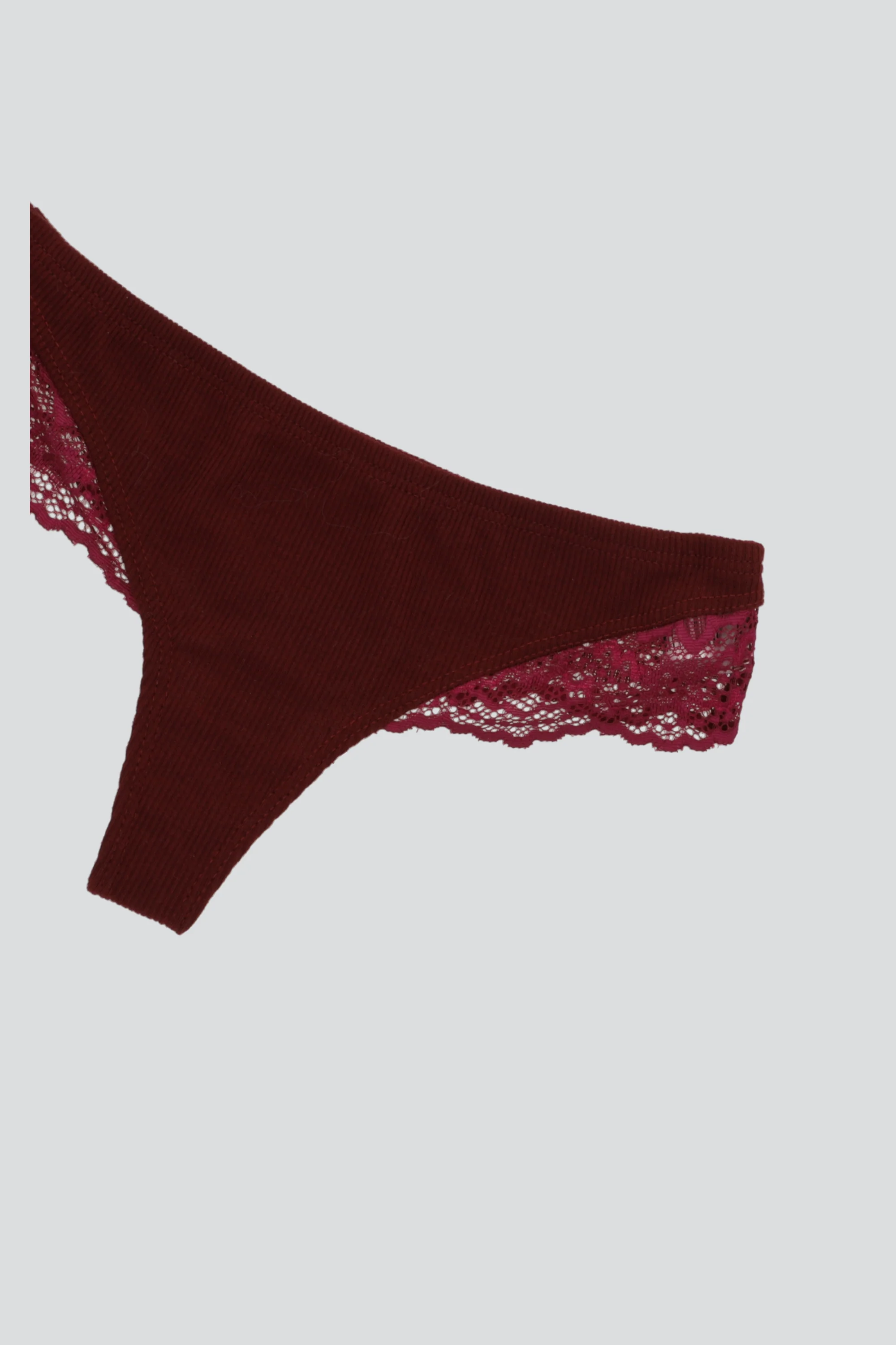 Tanga rib con encaje lateral - Image 3