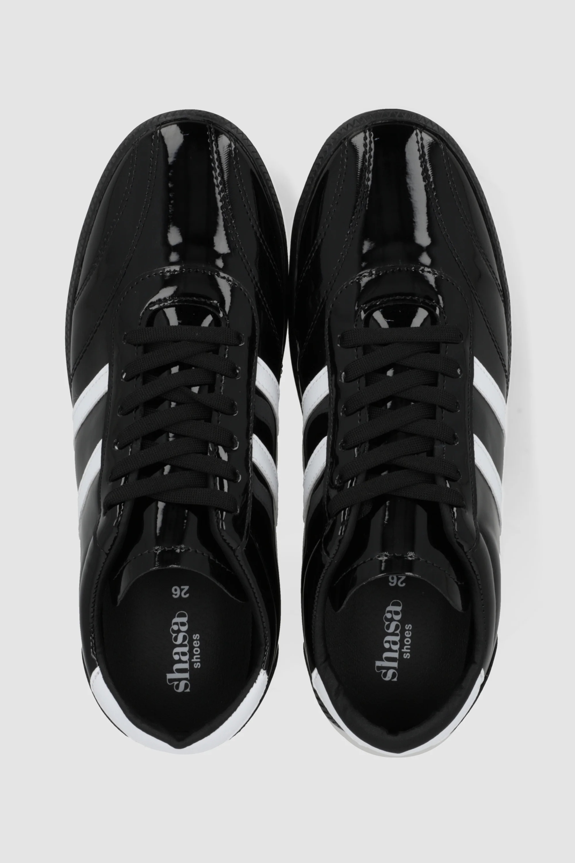 Tenis dos lineas charol - Image 3