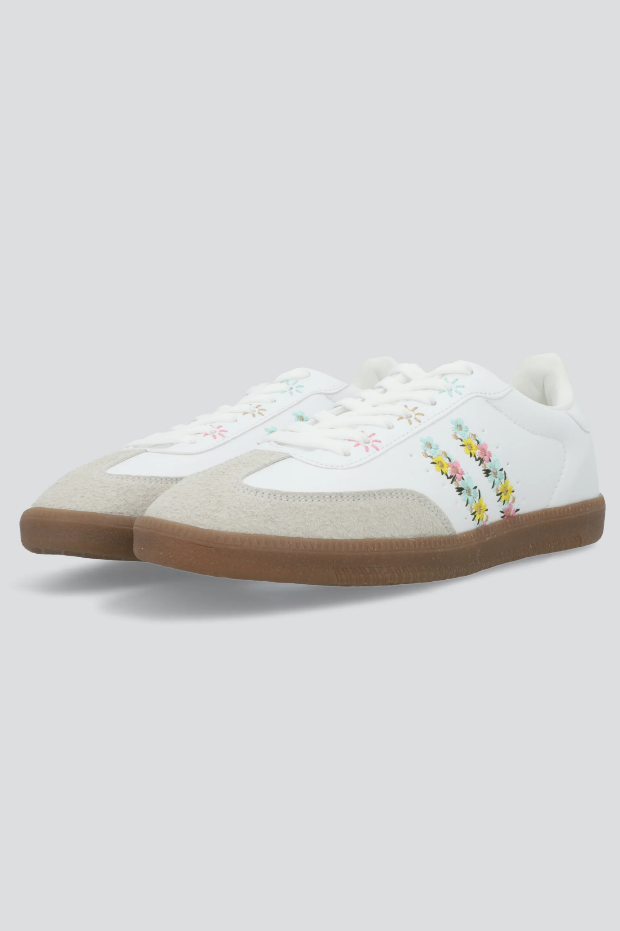 Tenis dos lineas flores bordadas - Image 2