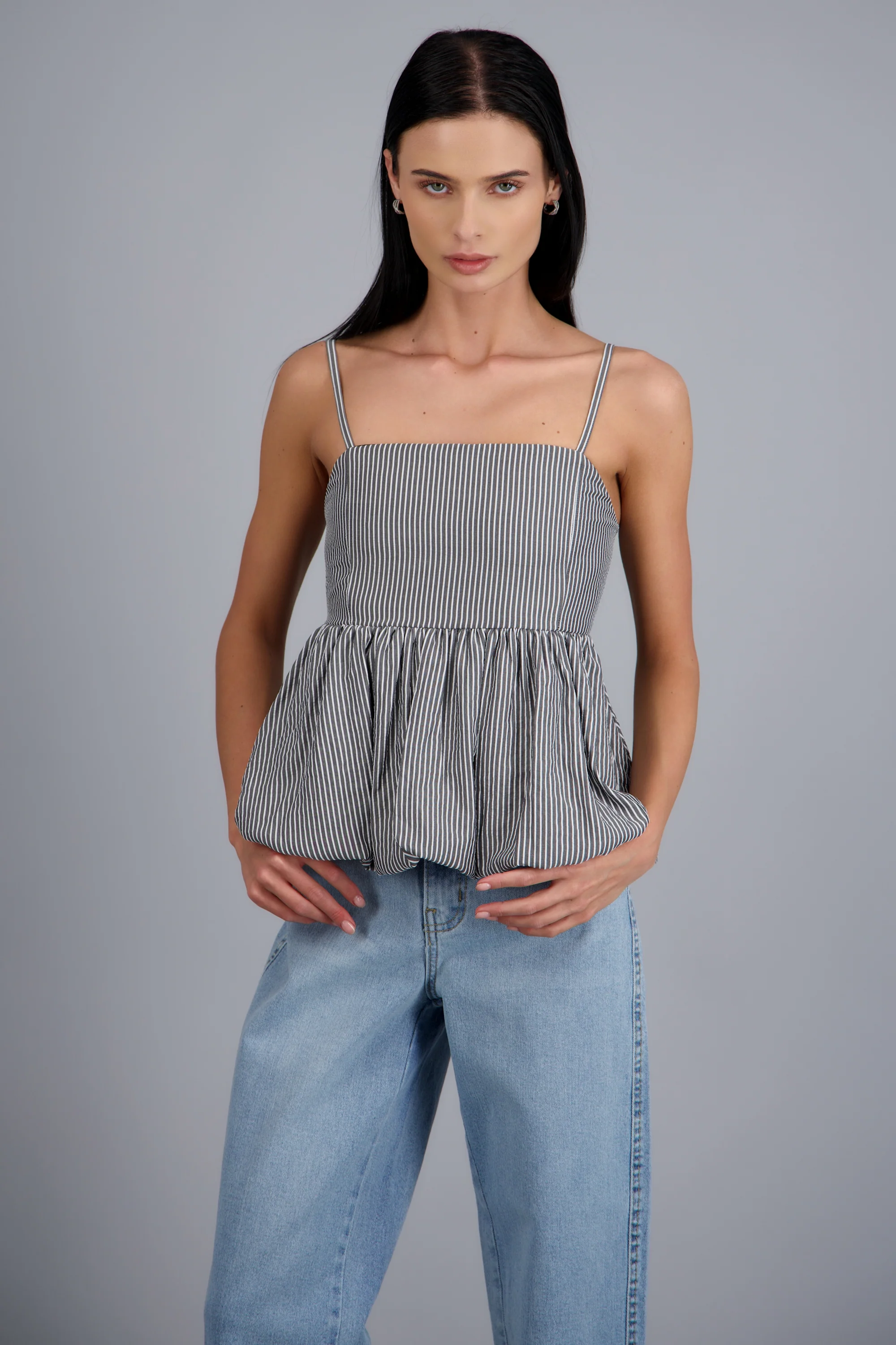 Top con tirantes peplum - Image 3