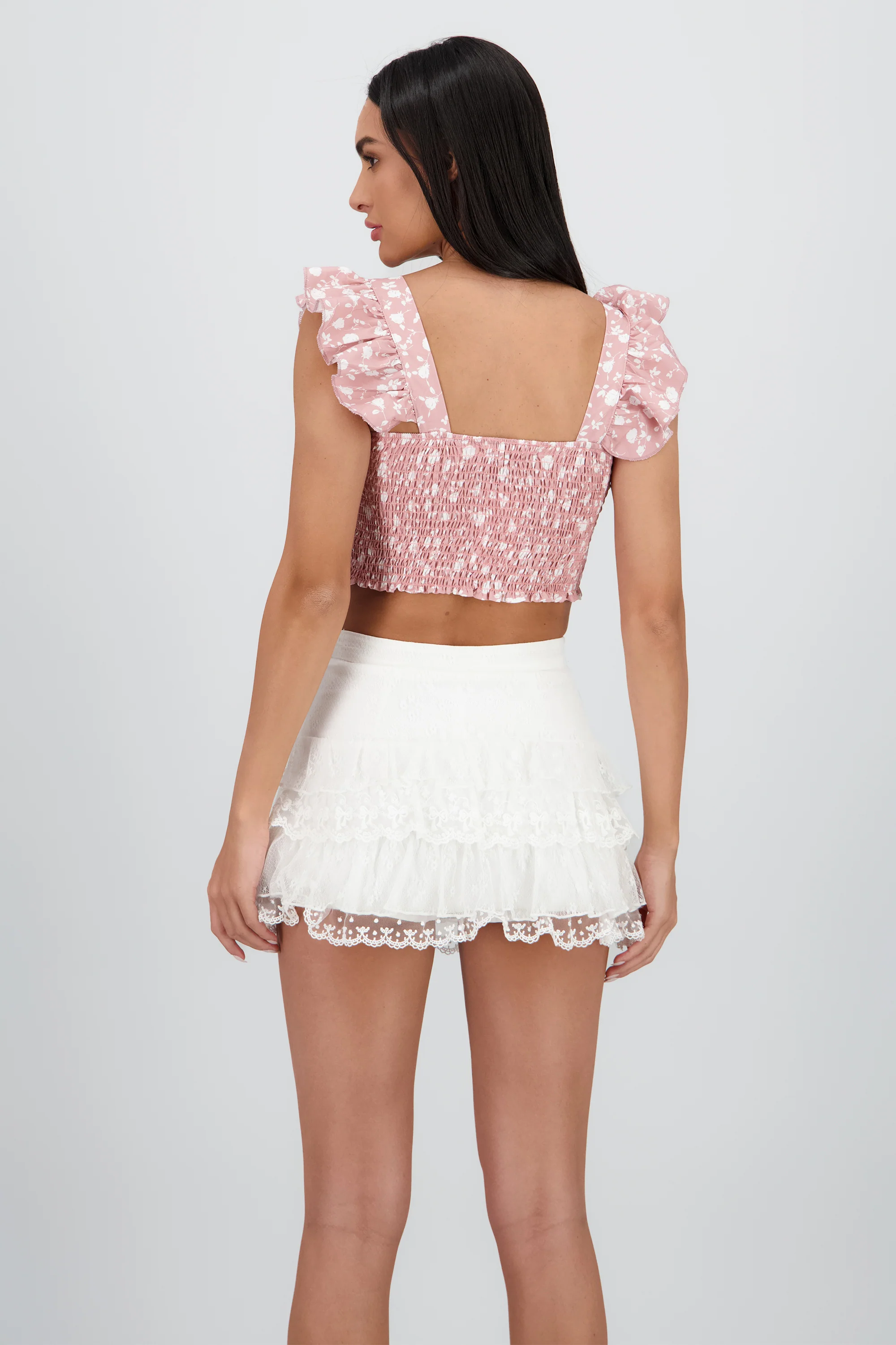 Top crop olanes estampado flores - Image 4