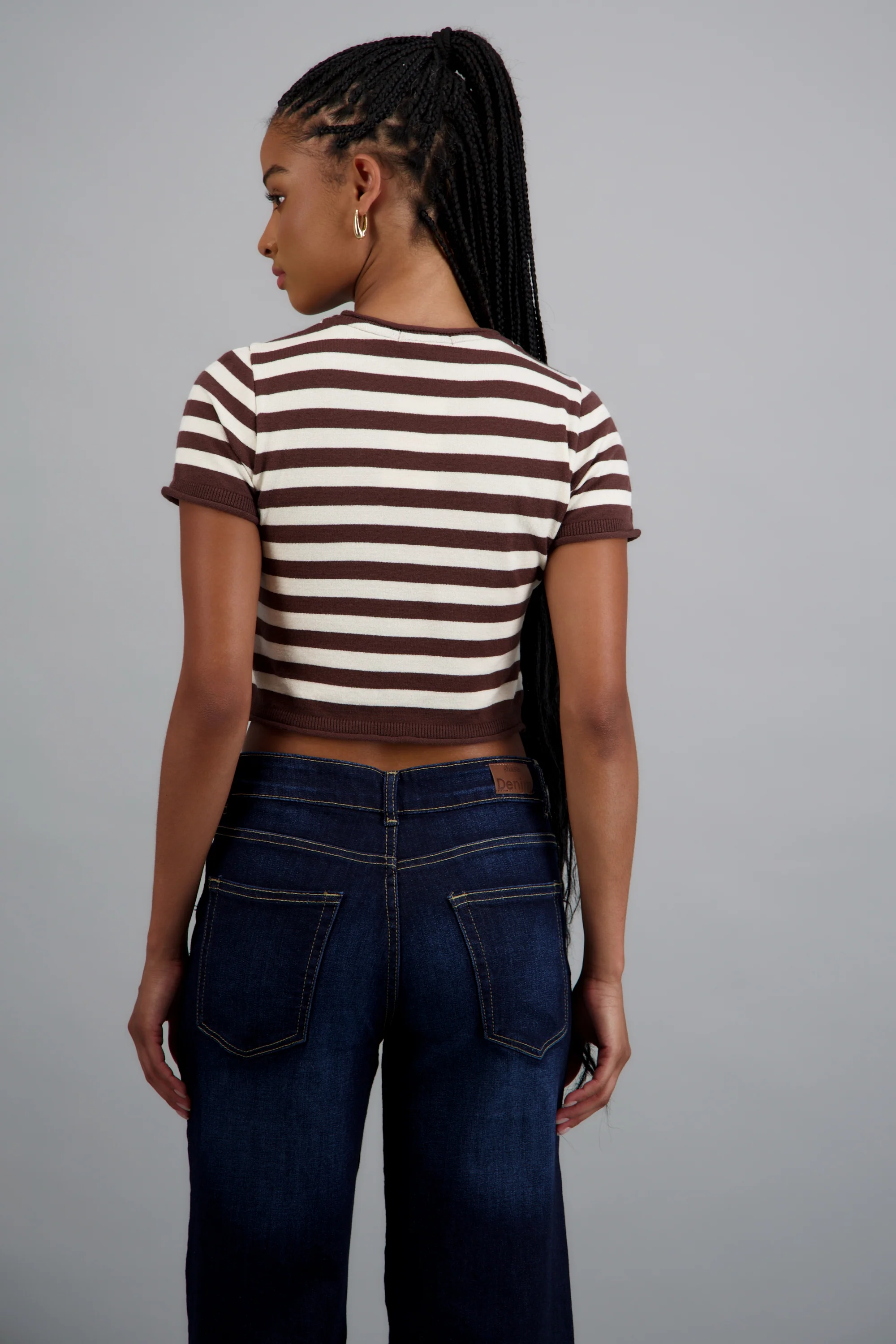 Top crop rayas detalle borde - Image 5